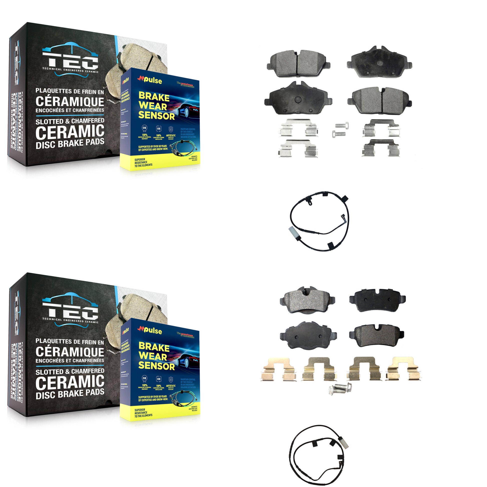 Positive Plus KPW-100073 Disc Brake Pad for 2007-2010 Mini Cooper - Front and Rear