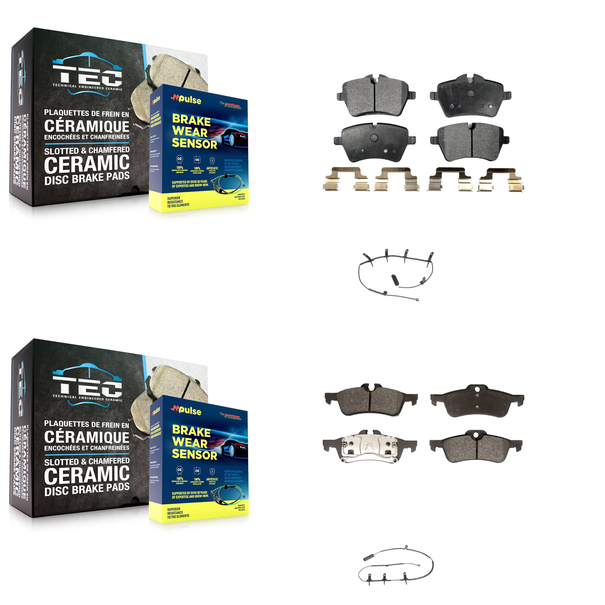 Positive Plus KPW-100076 Disc Brake Pad for 2002-2008 Mini Cooper - Front and Rear