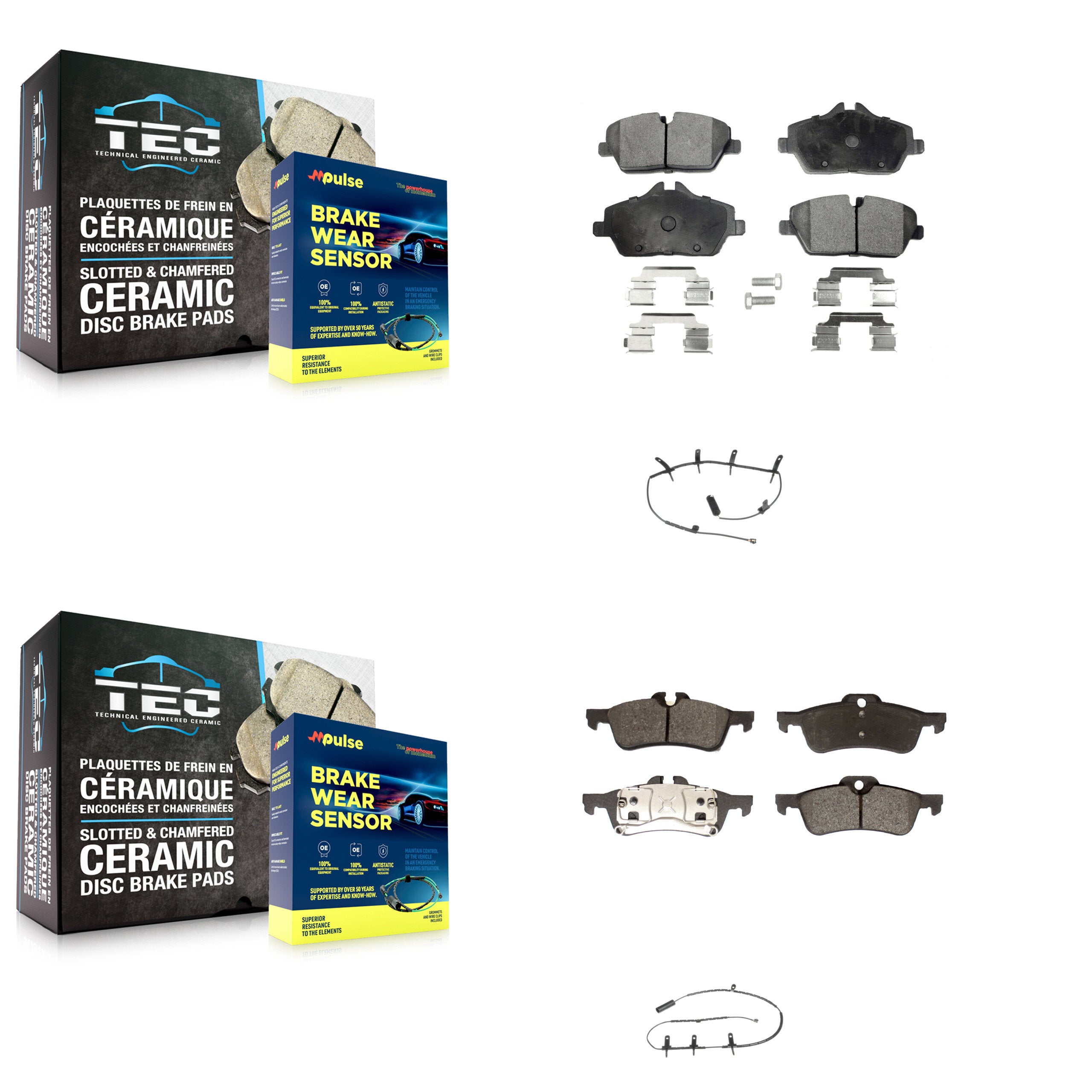 Positive Plus KPW-100077 Disc Brake Pad for 2007-2008 Mini Cooper - Front and Rear
