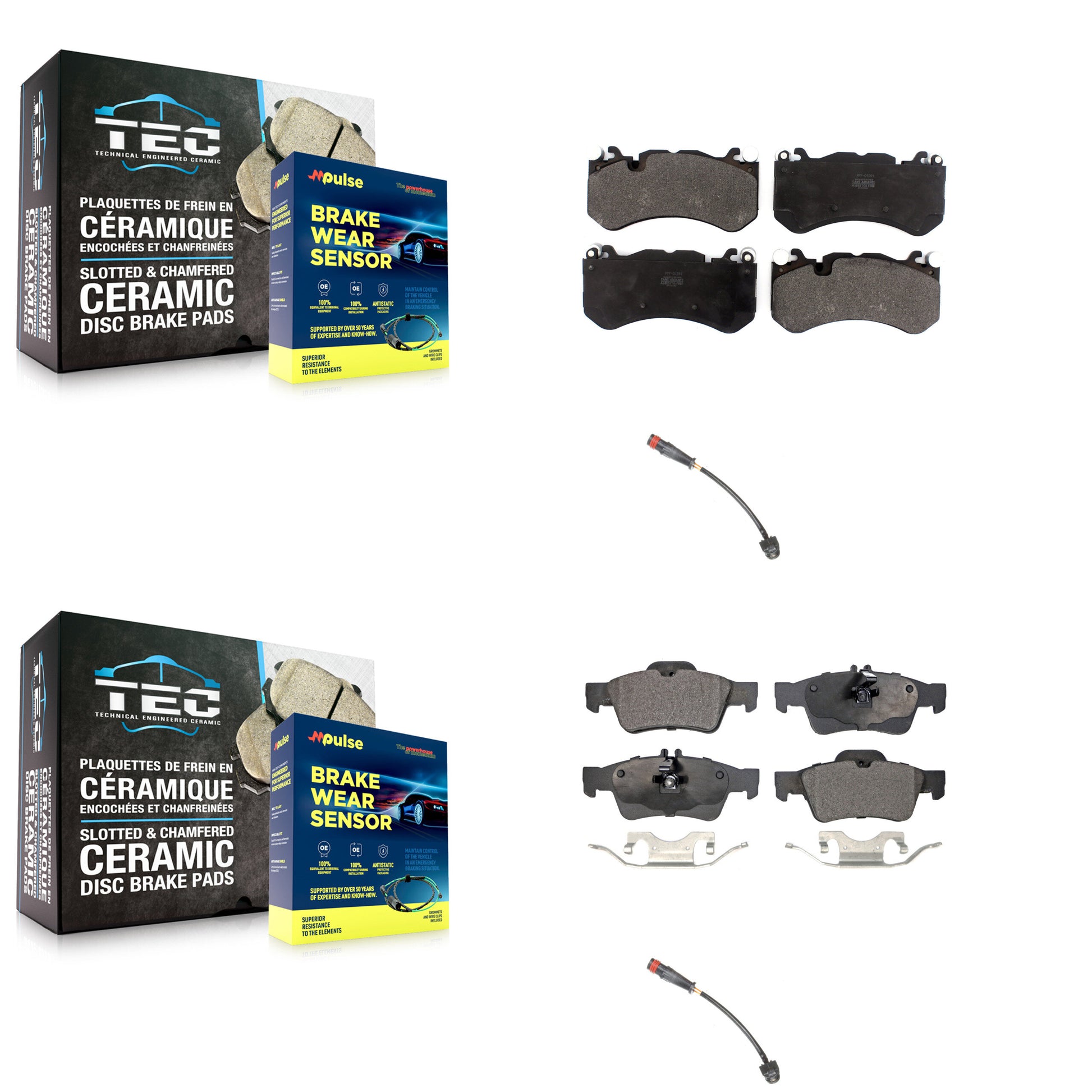 Positive Plus KPW-100078 Disc Brake Pad for 2007-2011 Mercedes-Benz SL63 AMG, Mercedes-Benz SL65 AMG - Front and Rear