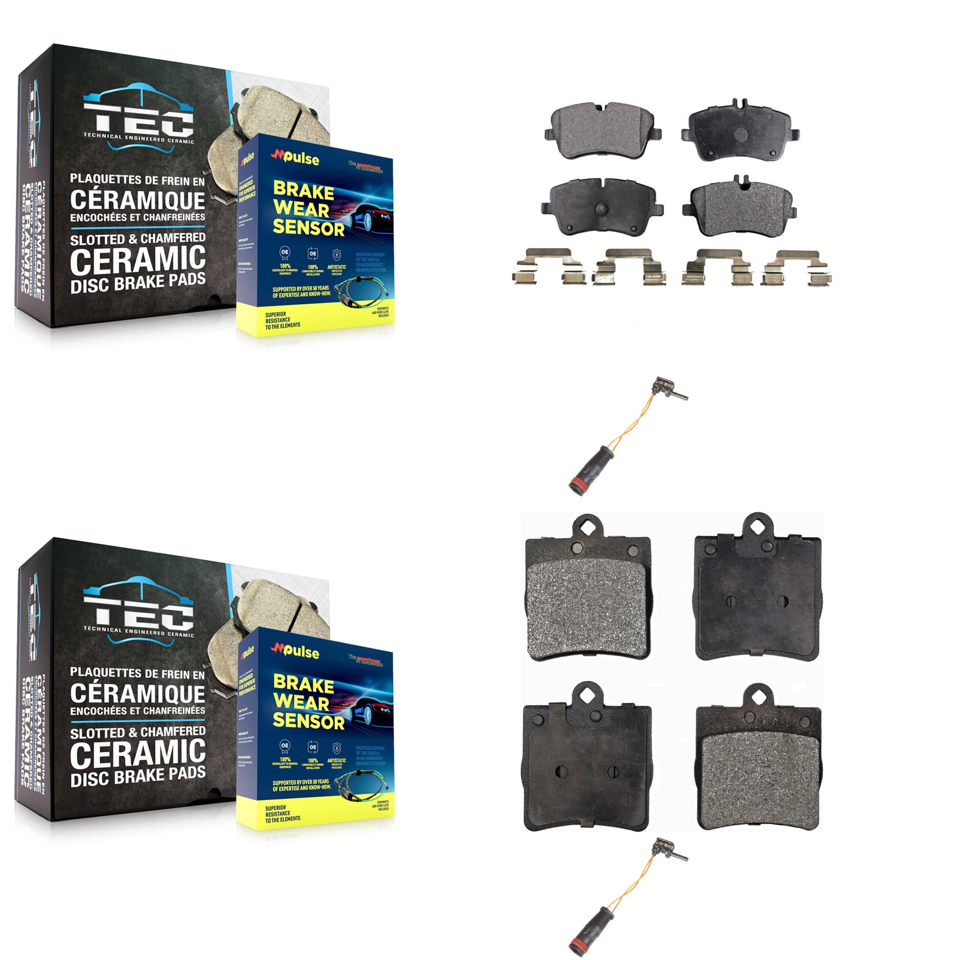 Positive Plus KPW-100127 Disc Brake Pad for 2001-2005 Mercedes-Benz C230, Mercedes-Benz C240 - Front and Rear