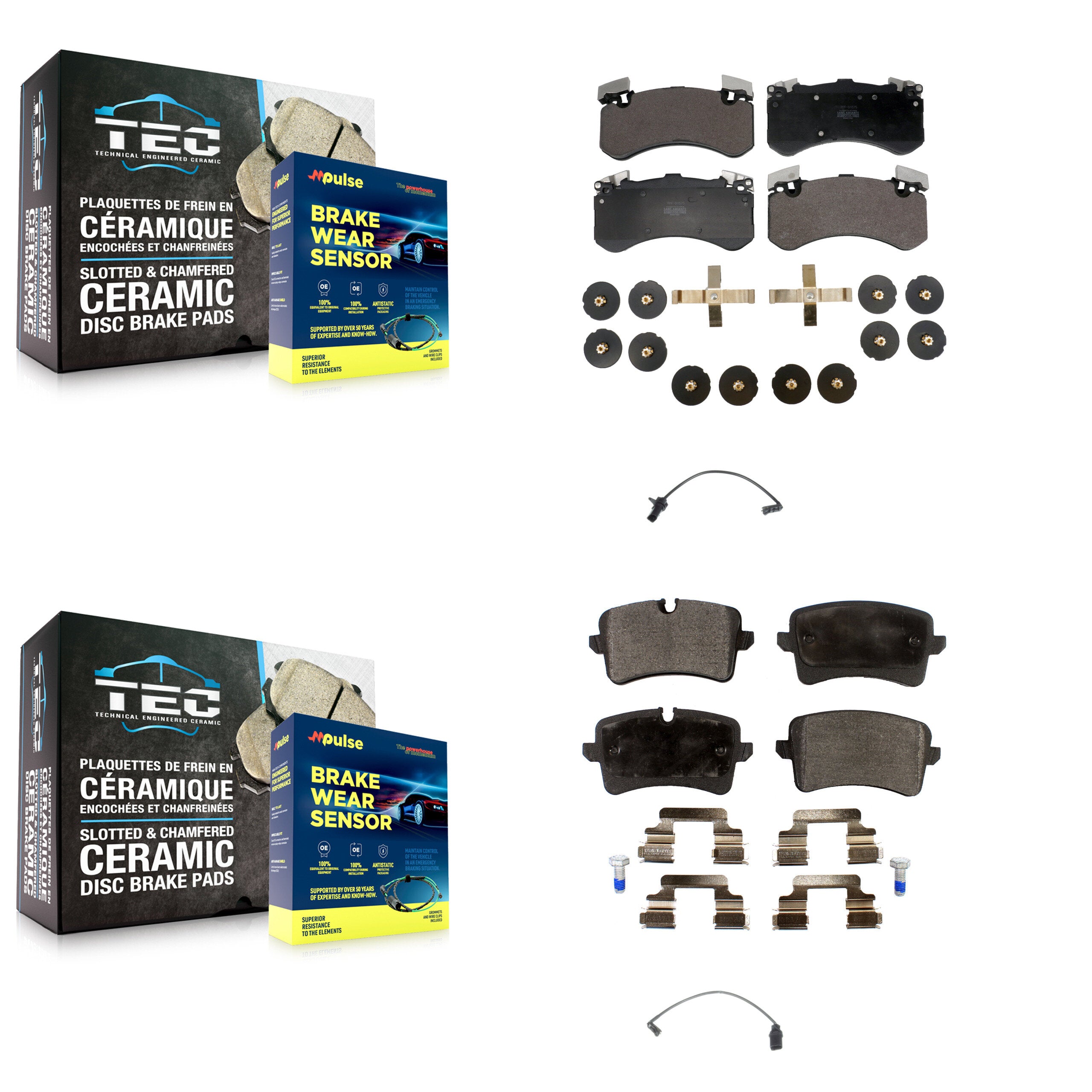 Positive Plus KPW-100153 Disc Brake Pad for 2013-2018 Audi S7, Audi S6 - Front and Rear