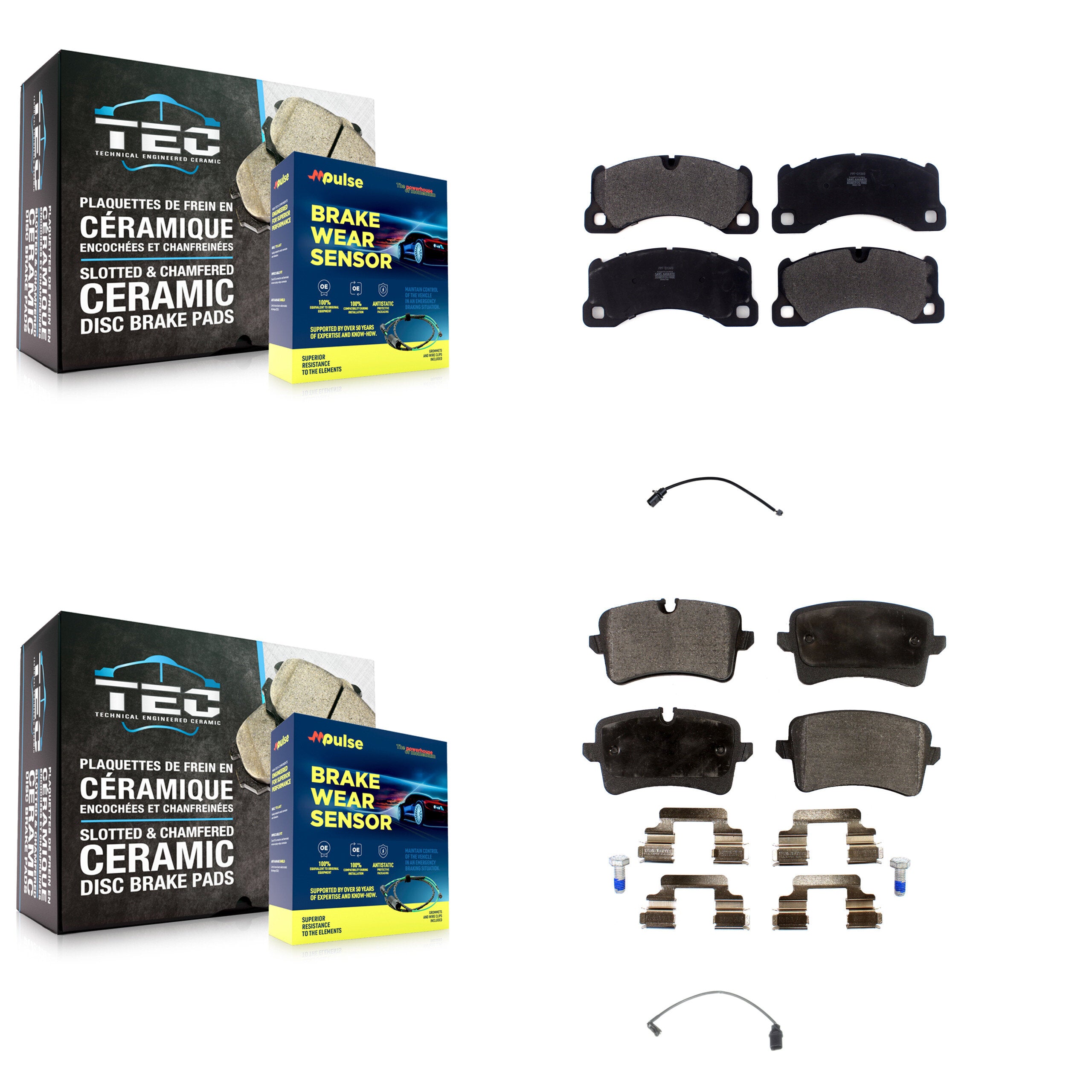 Positive Plus KPW-100162 Disc Brake Pad for 2017 Porsche Macan - Front and Rear
