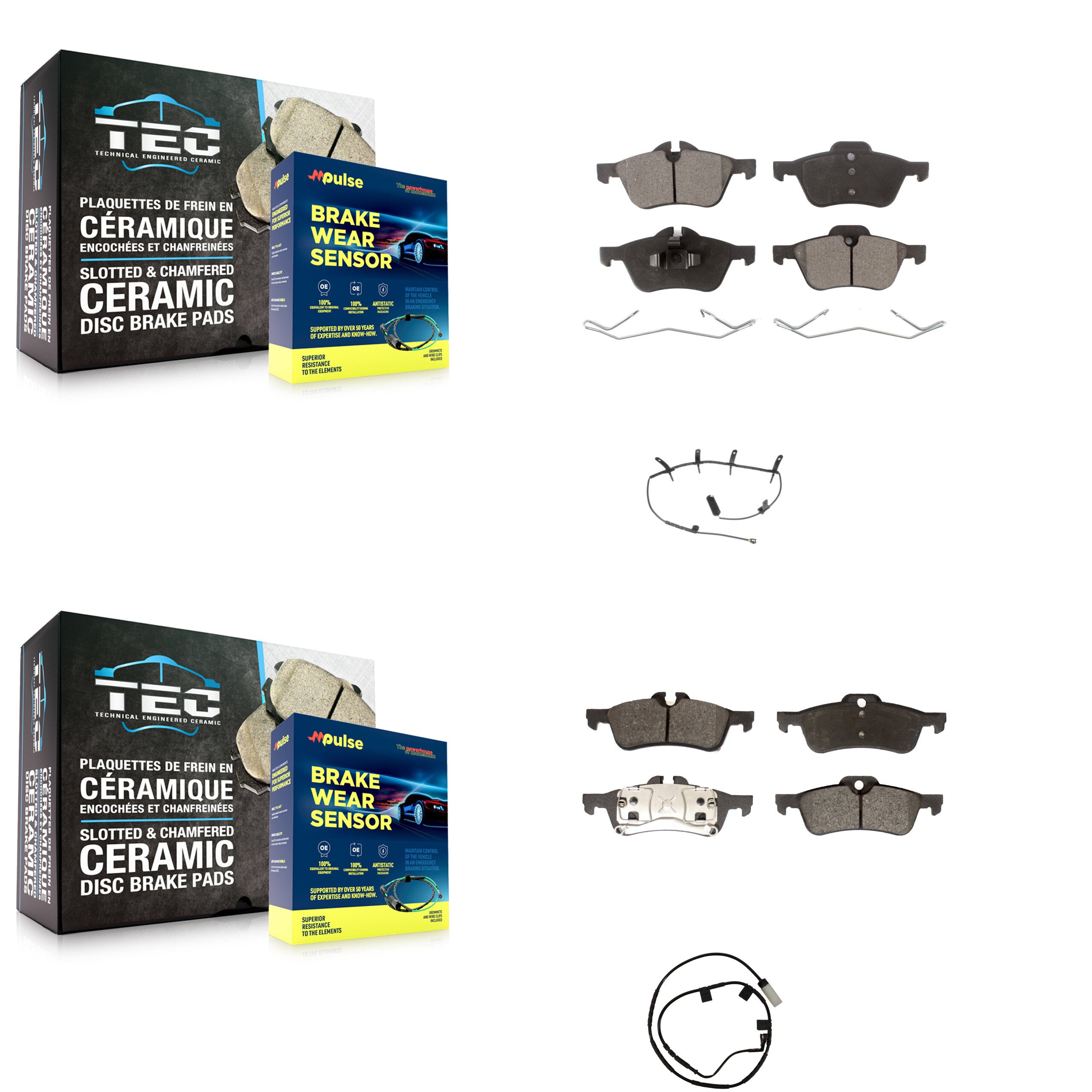 Positive Plus KPW-100171 Disc Brake Pad for 2006 Mini Cooper - Front and Rear