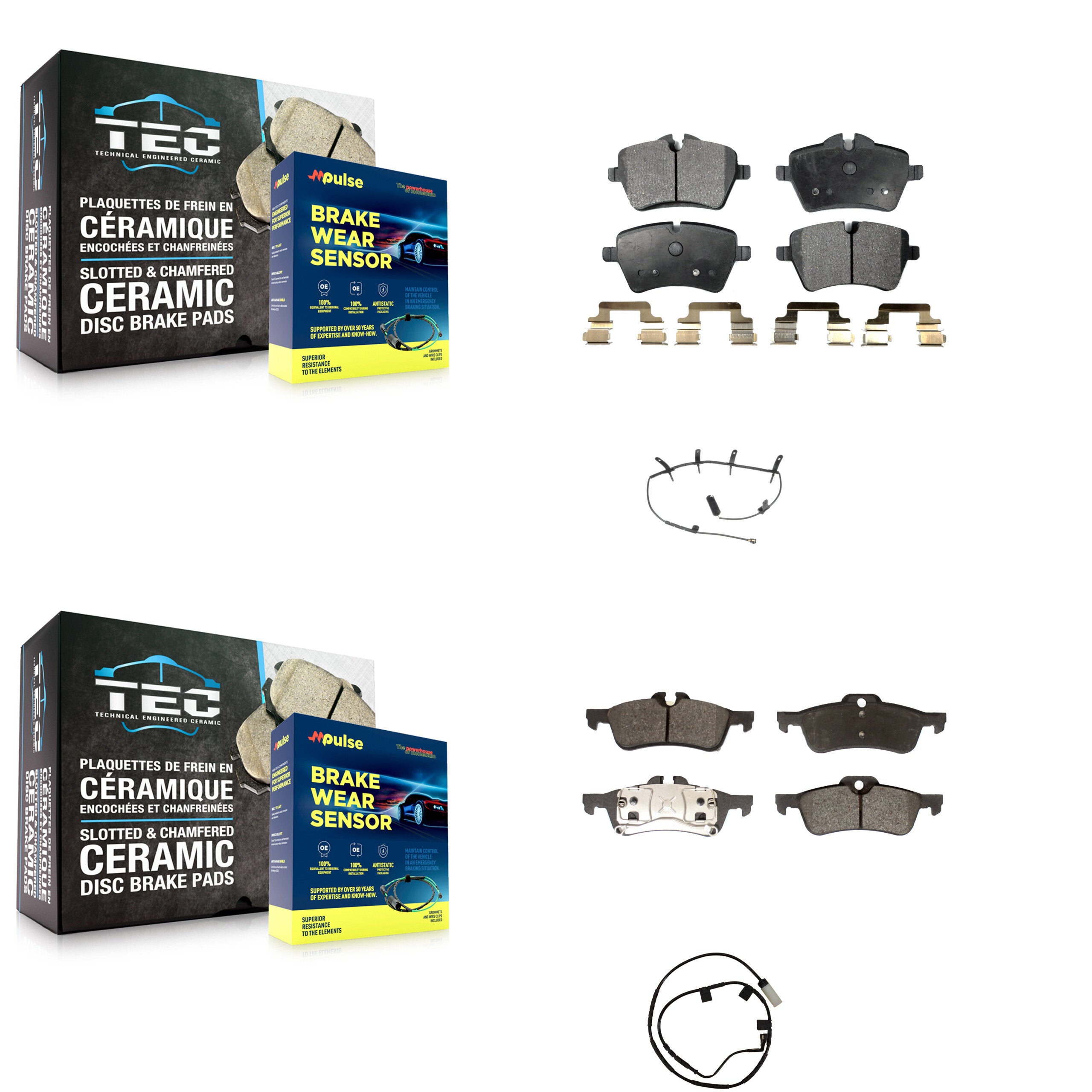 Positive Plus KPW-100172 Disc Brake Pad for 2006 Mini Cooper - Front and Rear