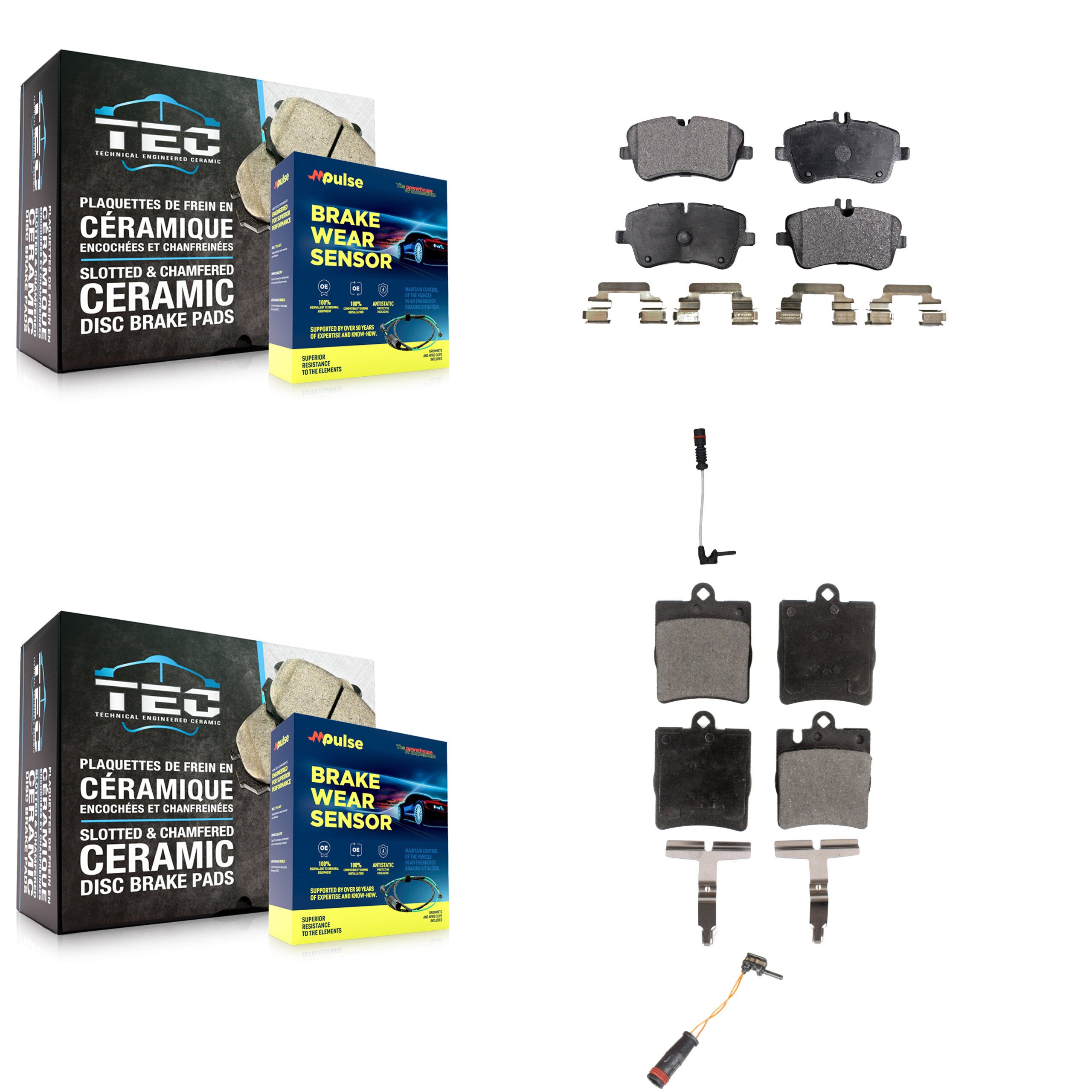 Positive Plus KPW-100176 Disc Brake Pad for 2003 Mercedes-Benz CLK320 - Front and Rear