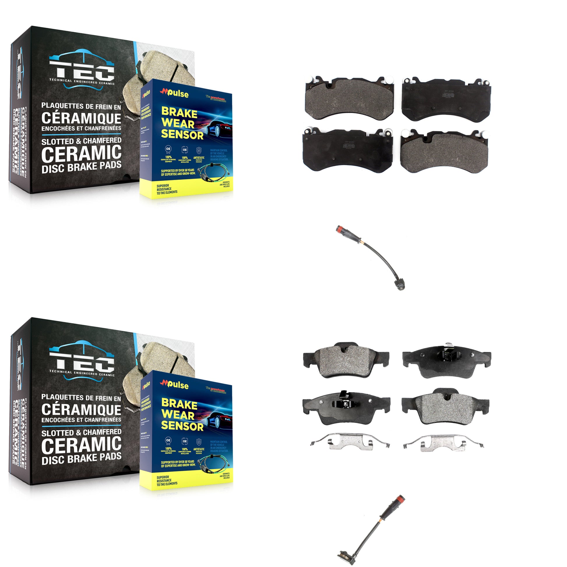 Positive Plus KPW-100206 Disc Brake Pad for 2013-2018 Mercedes-Benz G63 AMG, Mercedes-Benz G65 AMG - Front and Rear