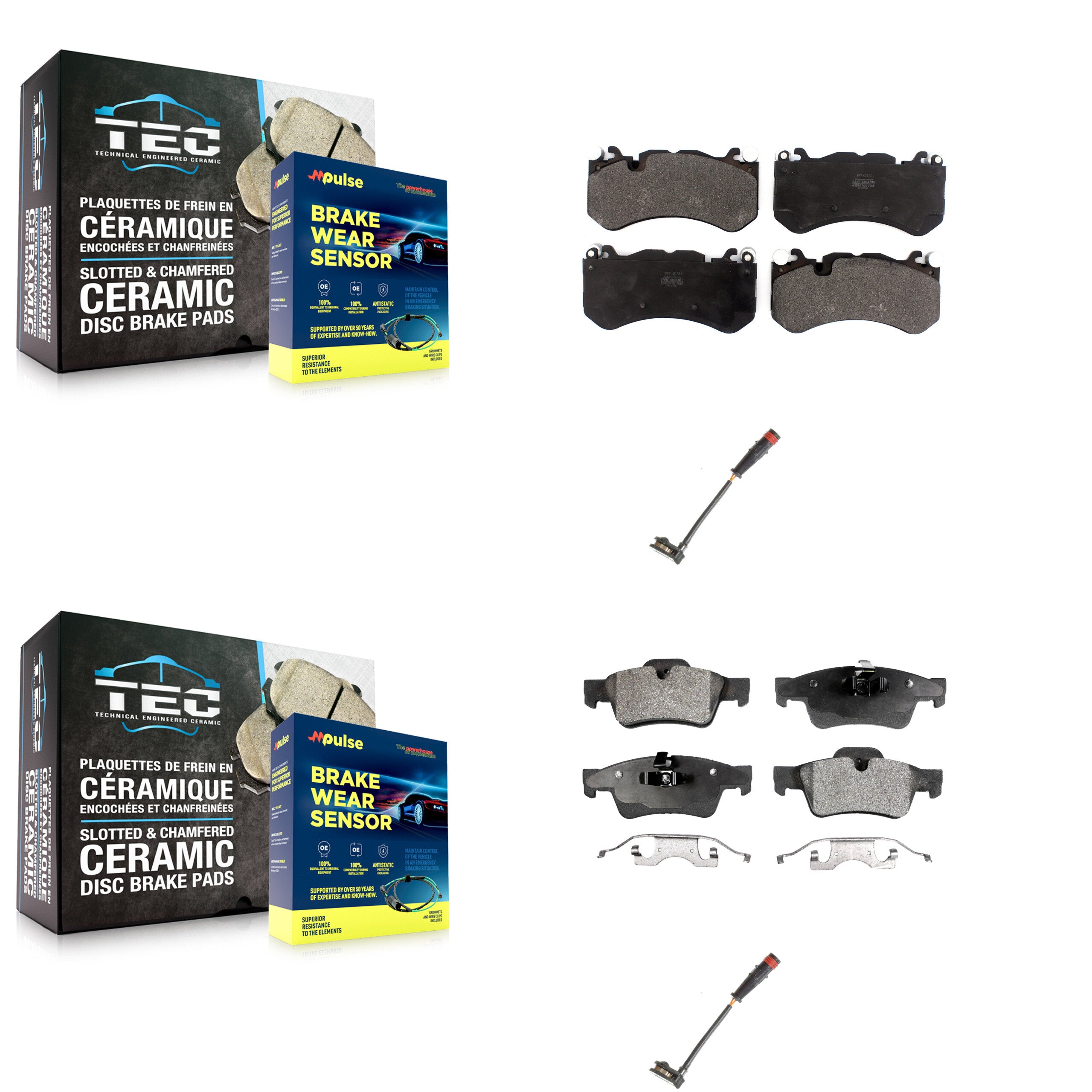 Positive Plus KPW-100207 Disc Brake Pad for 2014 Mercedes-Benz G63 AMG - Front and Rear
