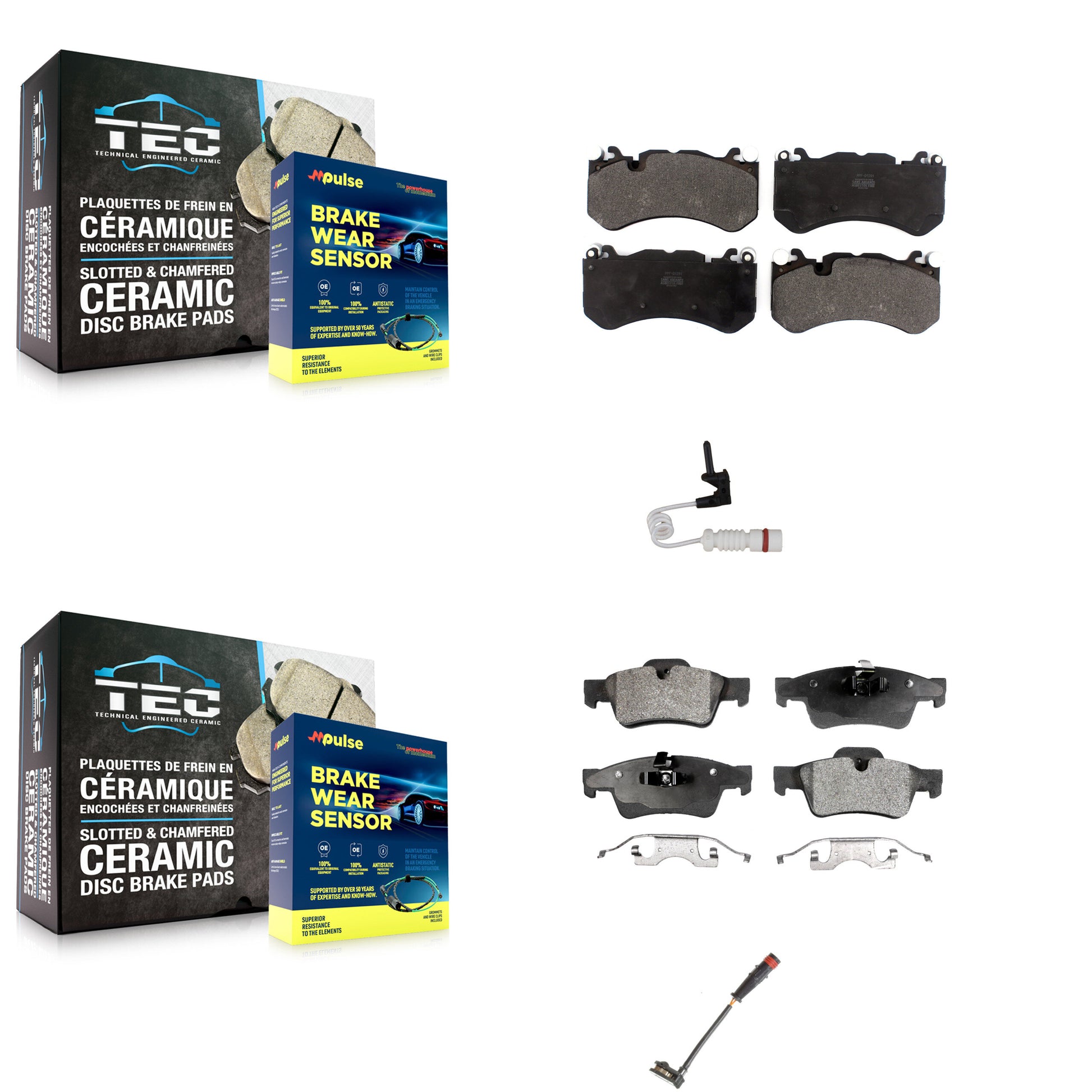 Positive Plus KPW-100208 Disc Brake Pad for 2014 Mercedes-Benz G63 AMG - Front and Rear
