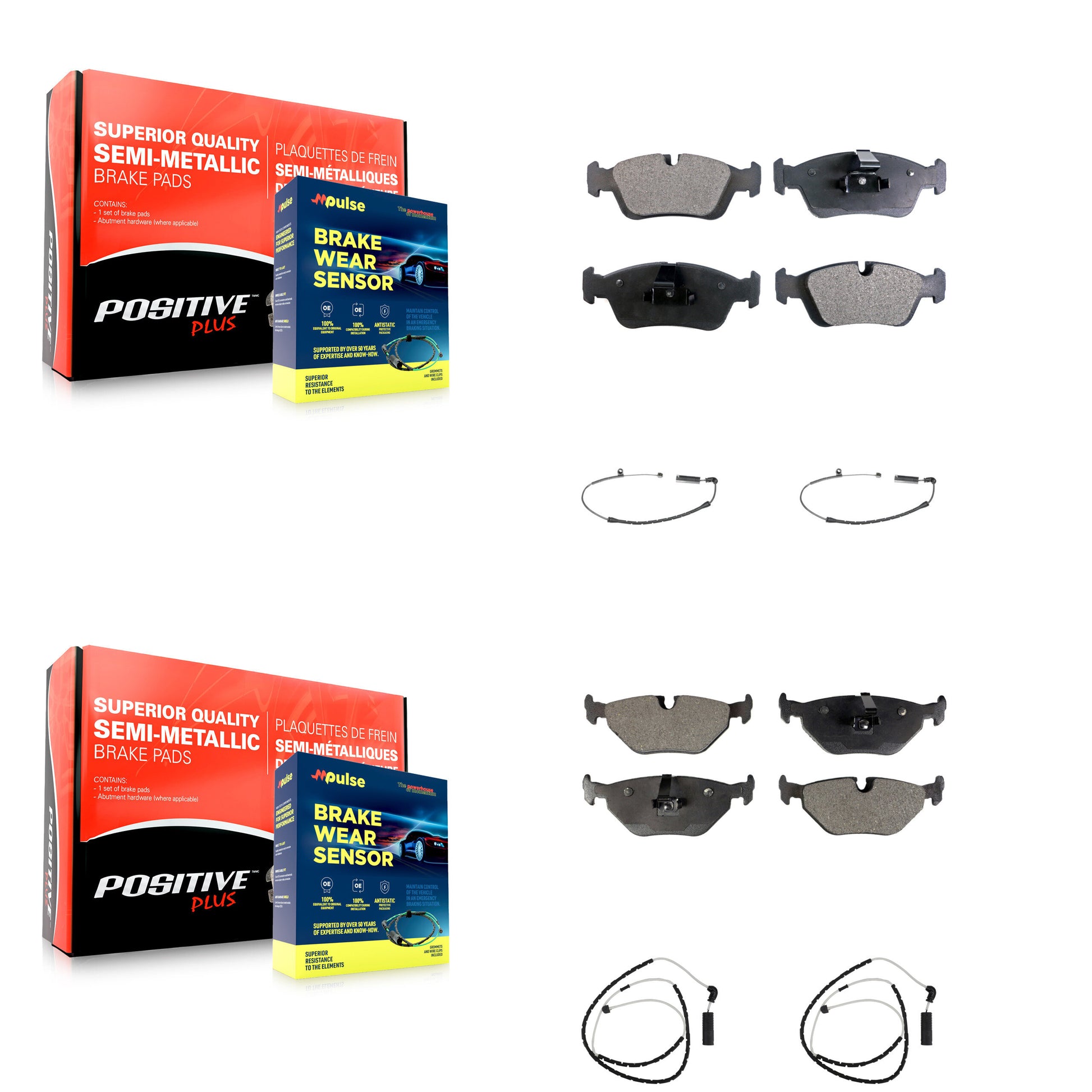 Positive Plus KPW-100241 Disc Brake Pad for 2003-2008 BMW Z4 - Front and Rear