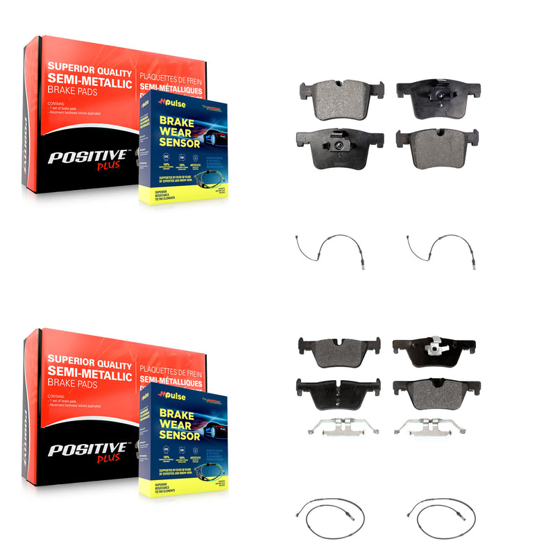 Positive Plus KPW-100292 Disc Brake Pad for 2012-2018 BMW 328d, BMW 328d xDrive and More - Front and Rear