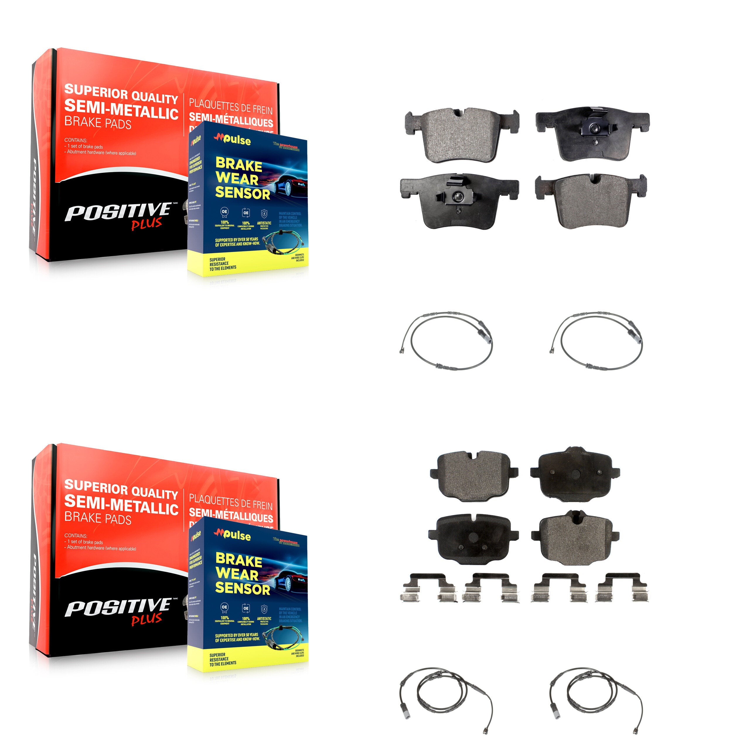 Positive Plus KPW-100309 Disc Brake Pad for 2012 BMW X3 - Front and Rear