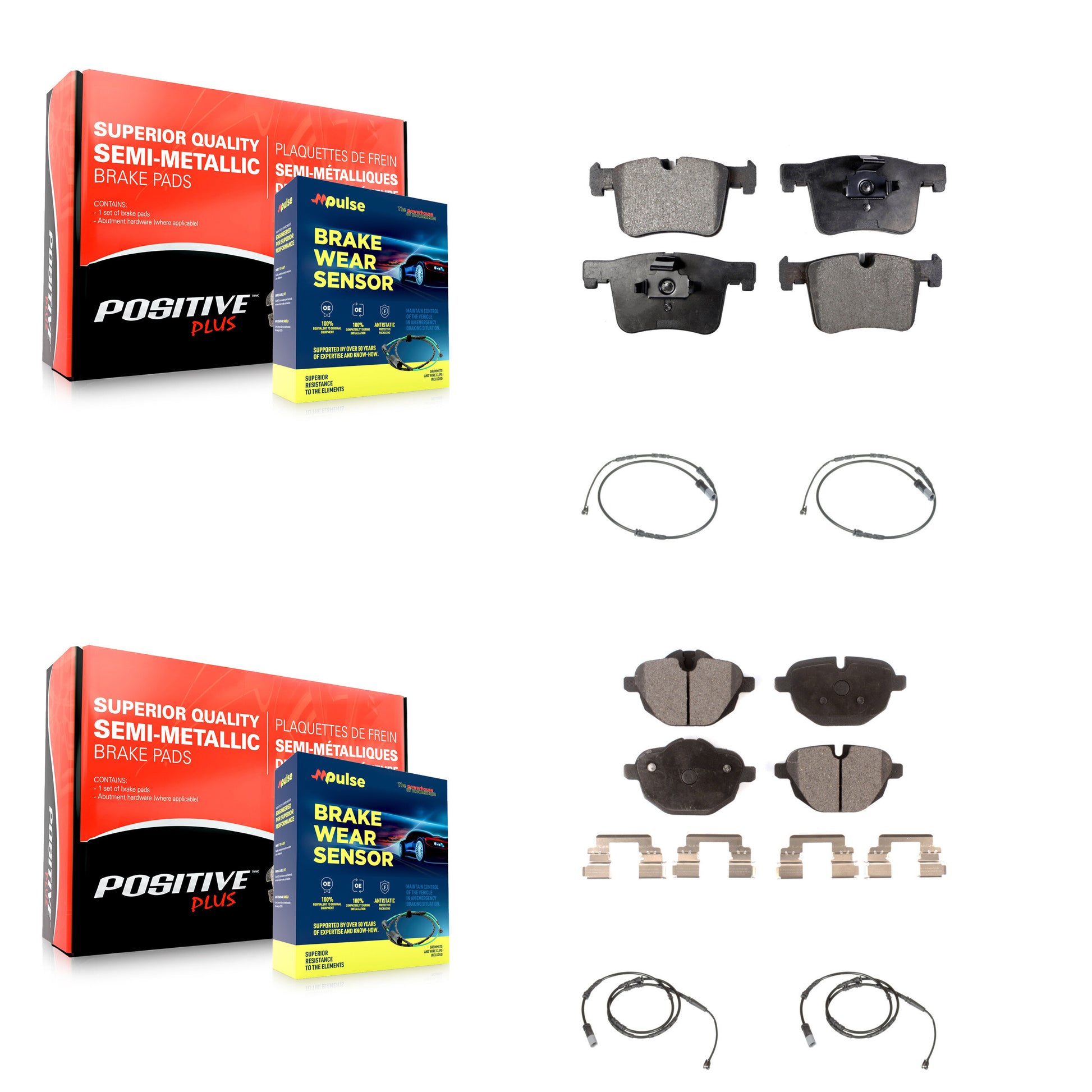 Positive Plus KPW-100310 Disc Brake Pad for 2011-2018 BMW X4, BMW X3 - Front and Rear