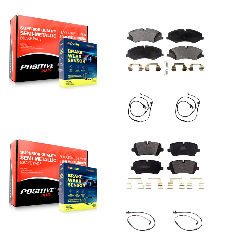 Positive Plus KPW-100315 Disc Brake Pad for 2016-2017 Land Rover Range Rover, Land Rover Range Rover Sport - Front and Rear
