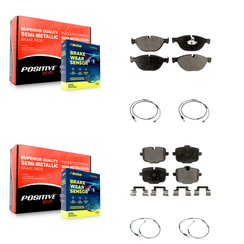 Positive Plus KPW-100319 Disc Brake Pad for 2012-2019 BMW 650i Gran Coupe, BMW 650i xDrive and More - Front and Rear