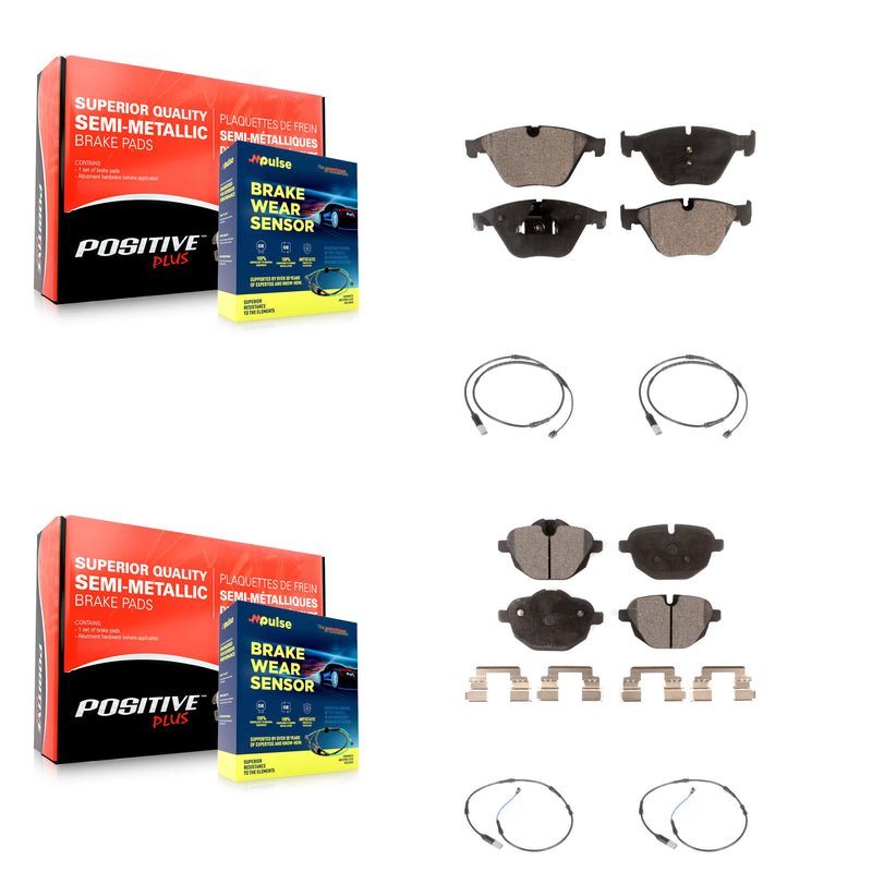Positive Plus KPW-100321 Disc Brake Pad for 2011-2016 BMW 528i, BMW 535d and More - Front and Rear