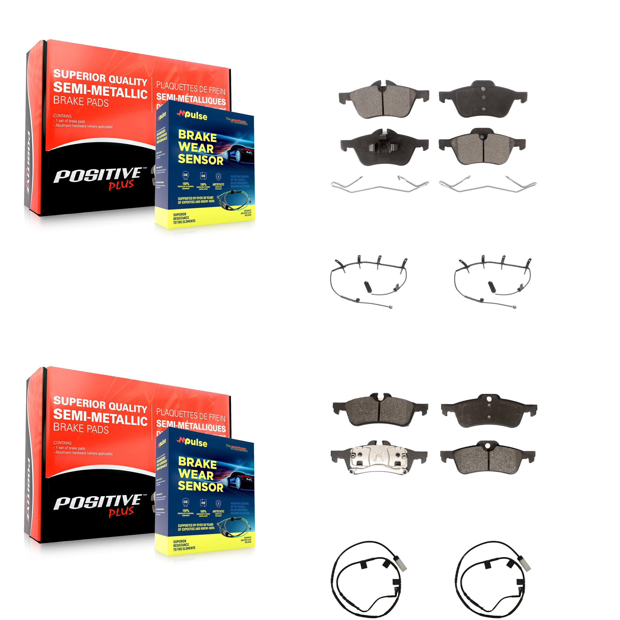 Positive Plus KPW-100326 Disc Brake Pad for 2006 Mini Cooper - Front and Rear