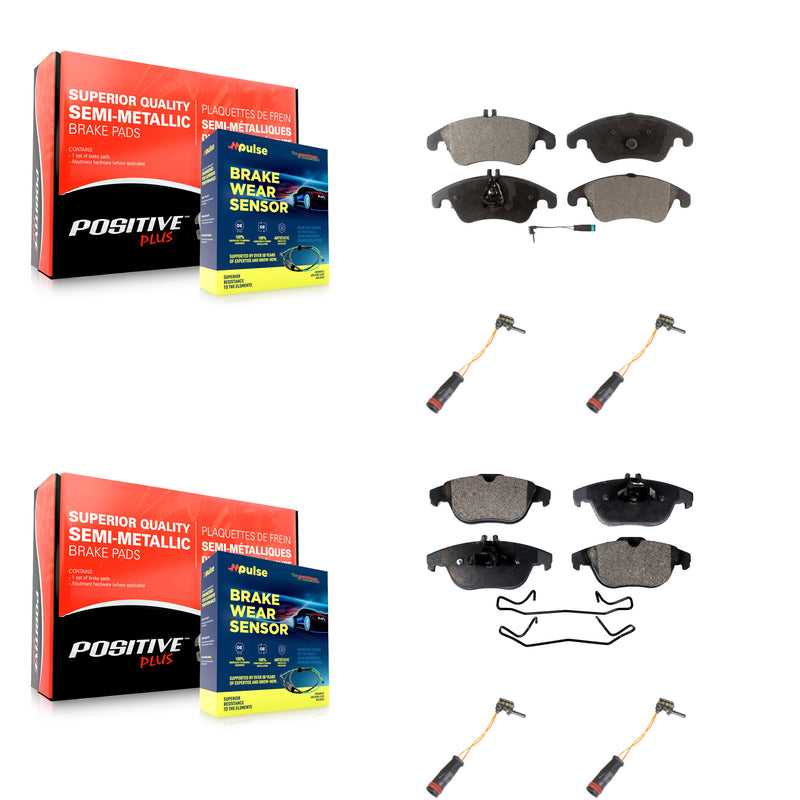 Positive Plus KPW-100346 Disc Brake Pad for 2008-2017 Mercedes-Benz E400, Mercedes-Benz E550 and More - Front and Rear