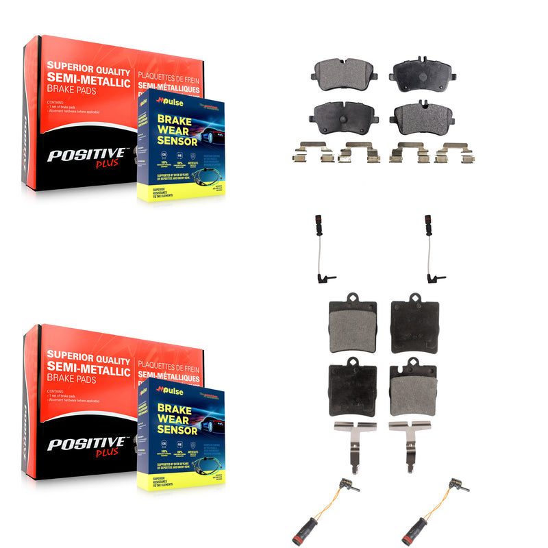 Positive Plus KPW-100368 Disc Brake Pad for 2003 Mercedes-Benz CLK320 - Front and Rear