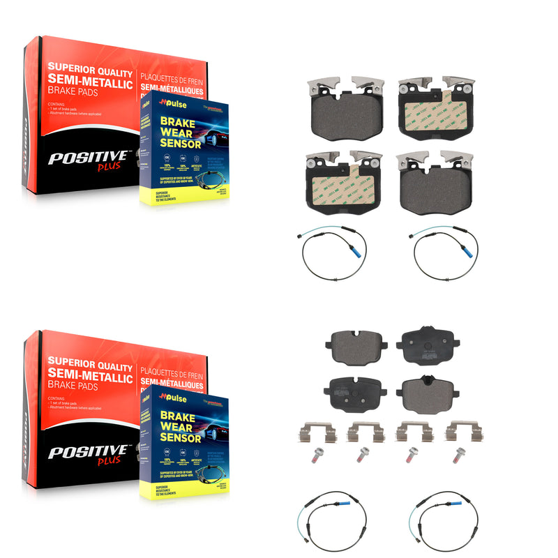 Positive Plus KPW-100394 Disc Brake Pad for 2016-2023 BMW 840i, BMW 840i xDrive and More - Front and Rear