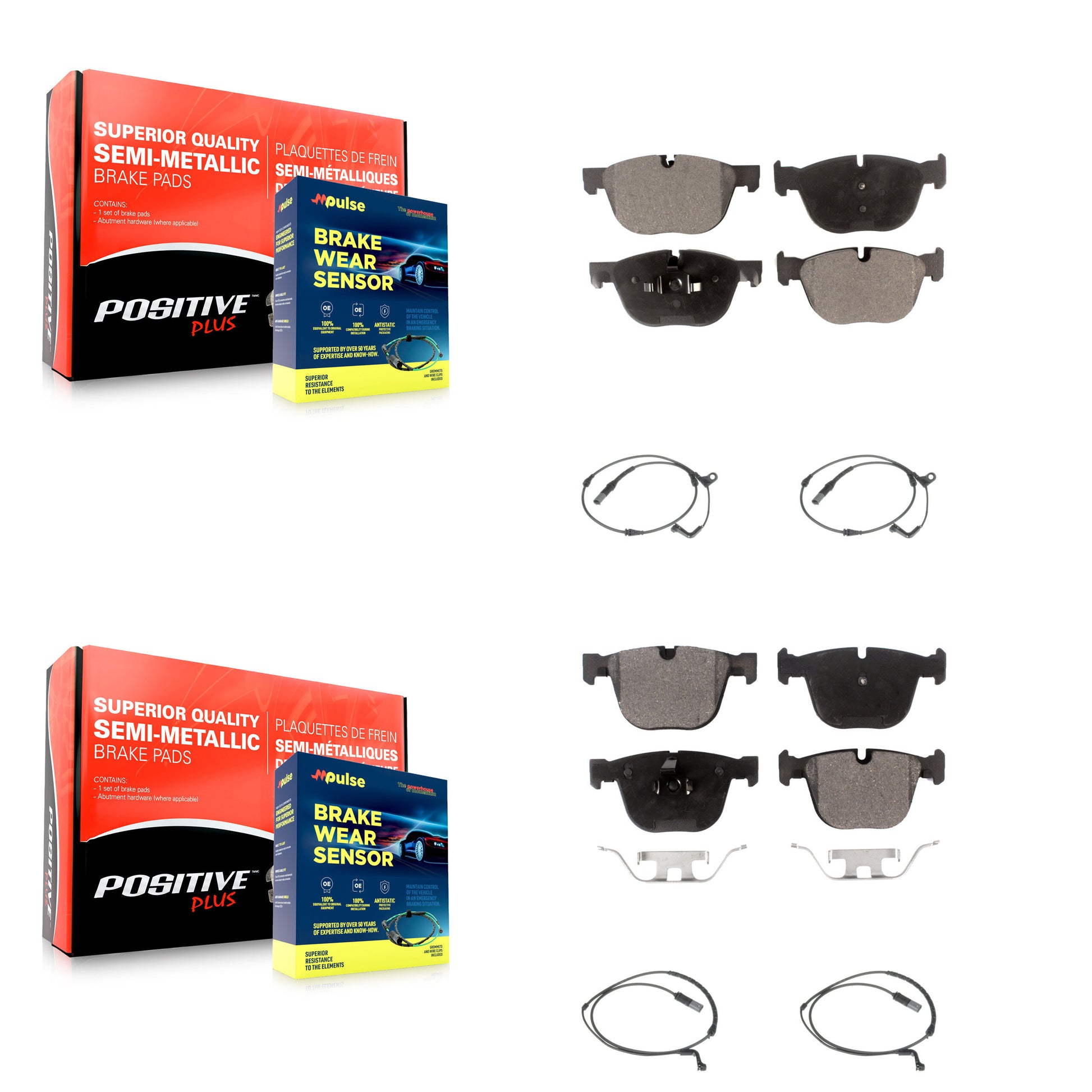 Positive Plus KPW-100400 Disc Brake Pad for 2007-2010 BMW X5, BMW X6 - Front and Rear