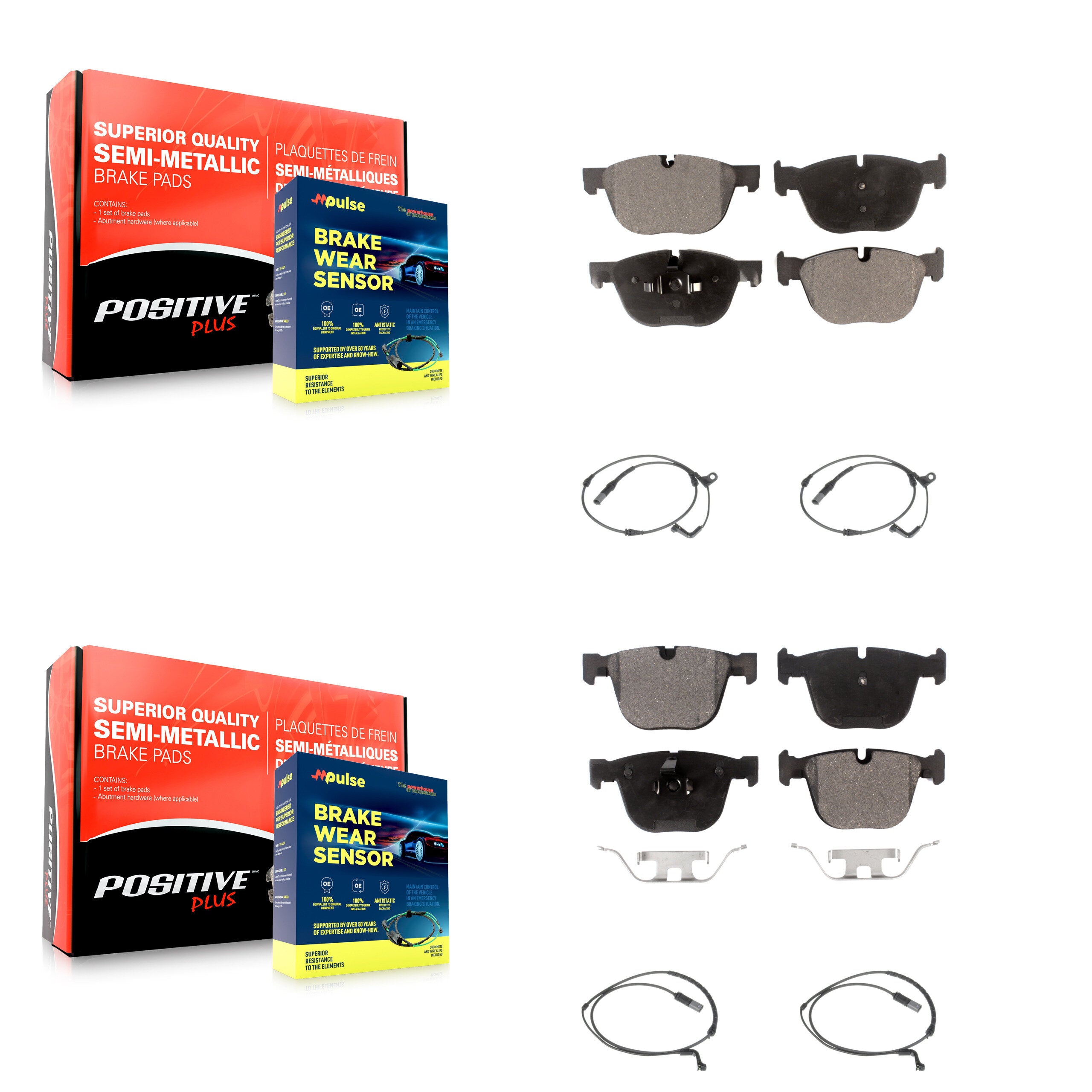 Positive Plus KPW-100400 Disc Brake Pad for 2007-2010 BMW X5, BMW X6 - Front and Rear