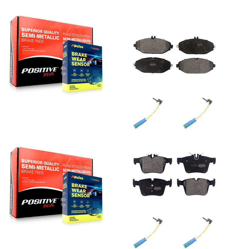Positive Plus KPW-100404 Disc Brake Pad for 2015-2021 Mercedes-Benz C300 - Front and Rear