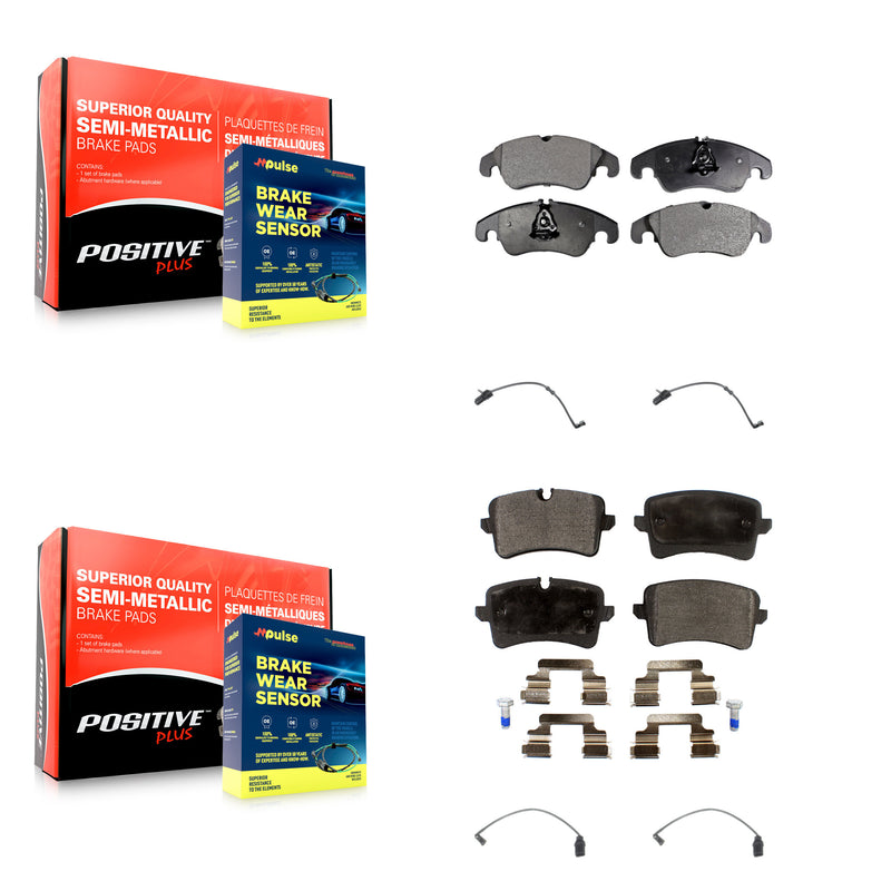 Positive Plus KPW-100408 Disc Brake Pad for 2012-2015 Audi A6 Quattro, Audi A7 Quattro - Front and Rear