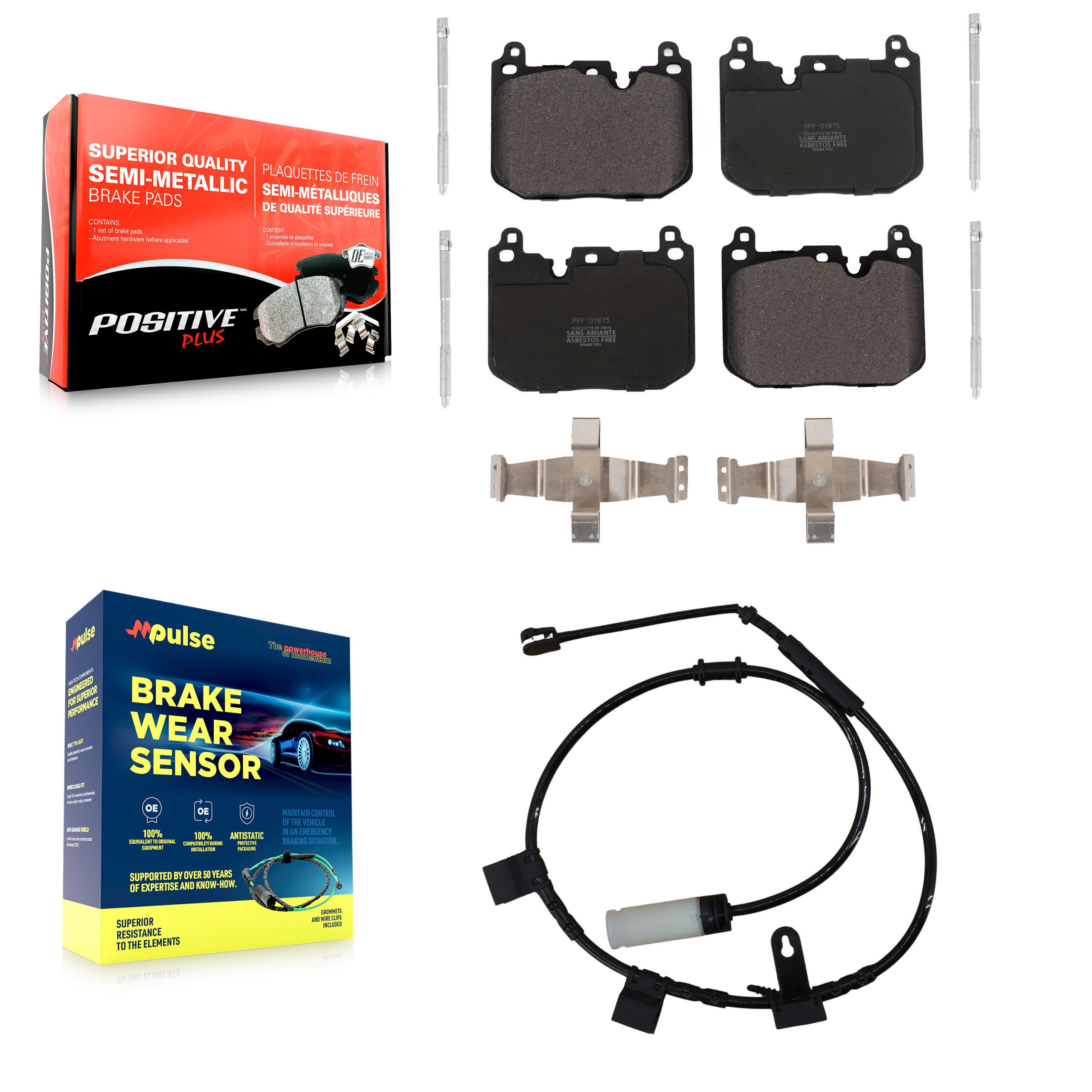 Positive Plus KPW-100575 Disc Brake Pad for 2015 Mini Cooper - Front