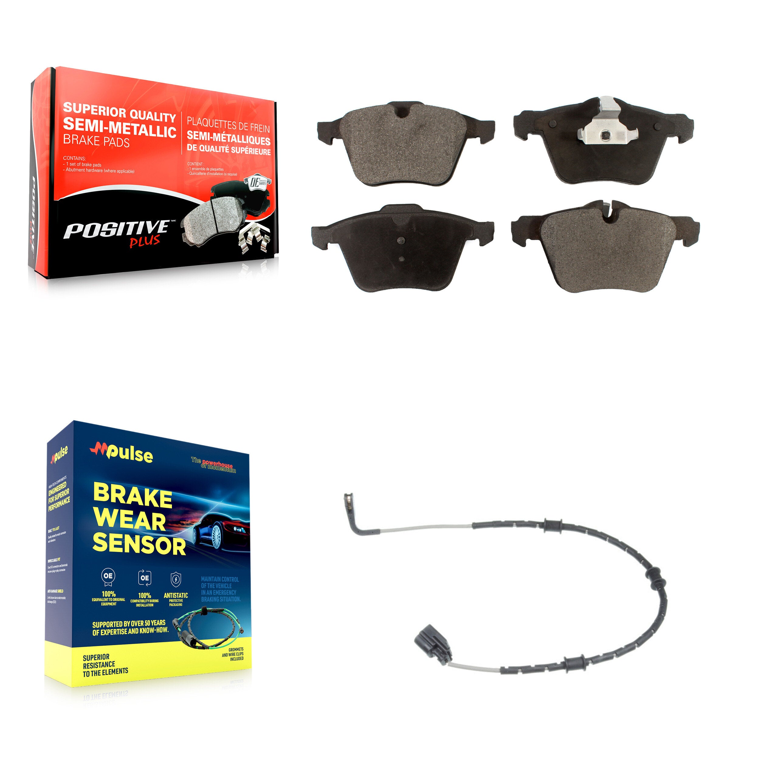 Positive Plus KPW-100586 Disc Brake Pad for 2010-2012 Jaguar XF, Jaguar XJ - Front