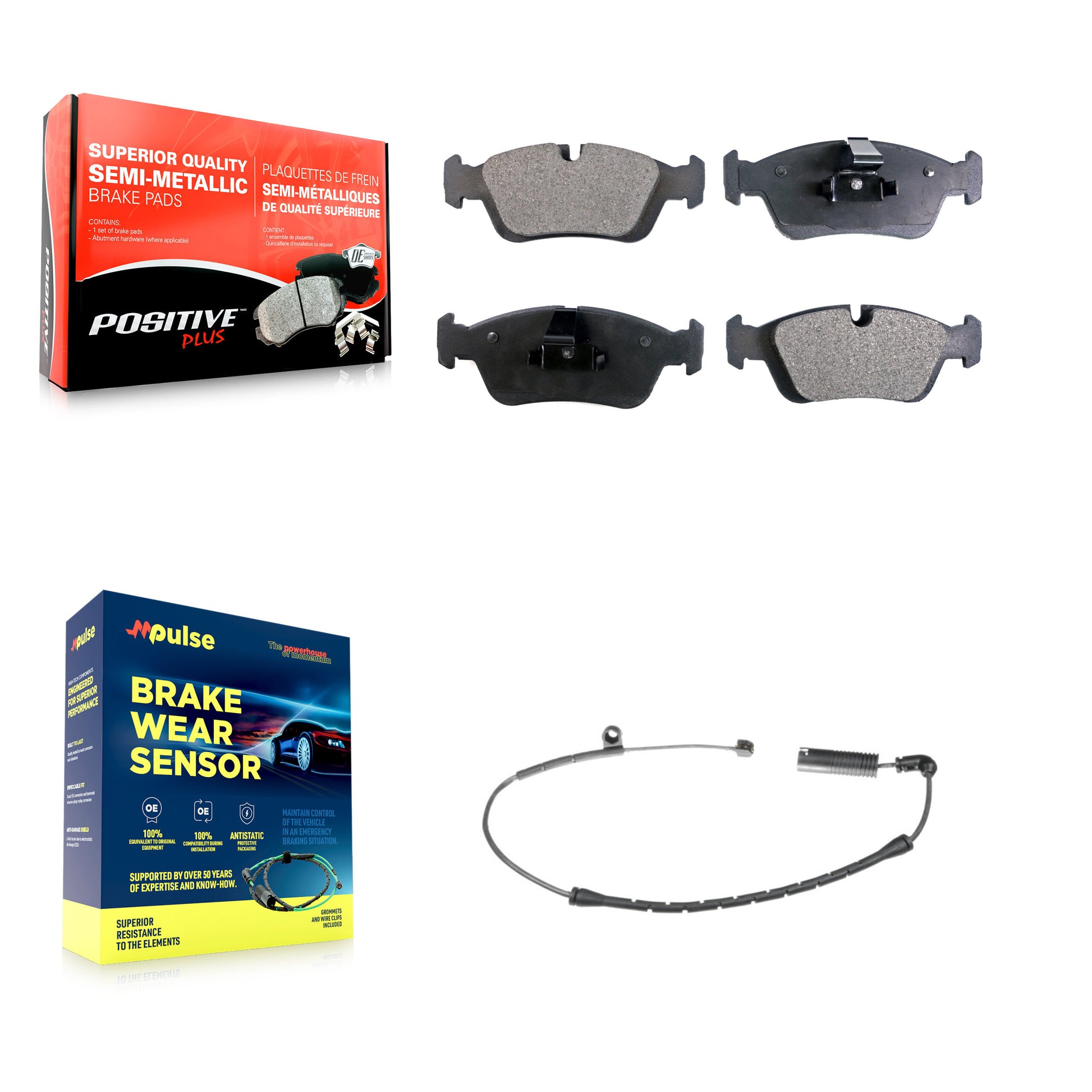 Positive Plus KPW-100609 Disc Brake Pad for 1999-2008 BMW Z4, BMW 320i and More - Front