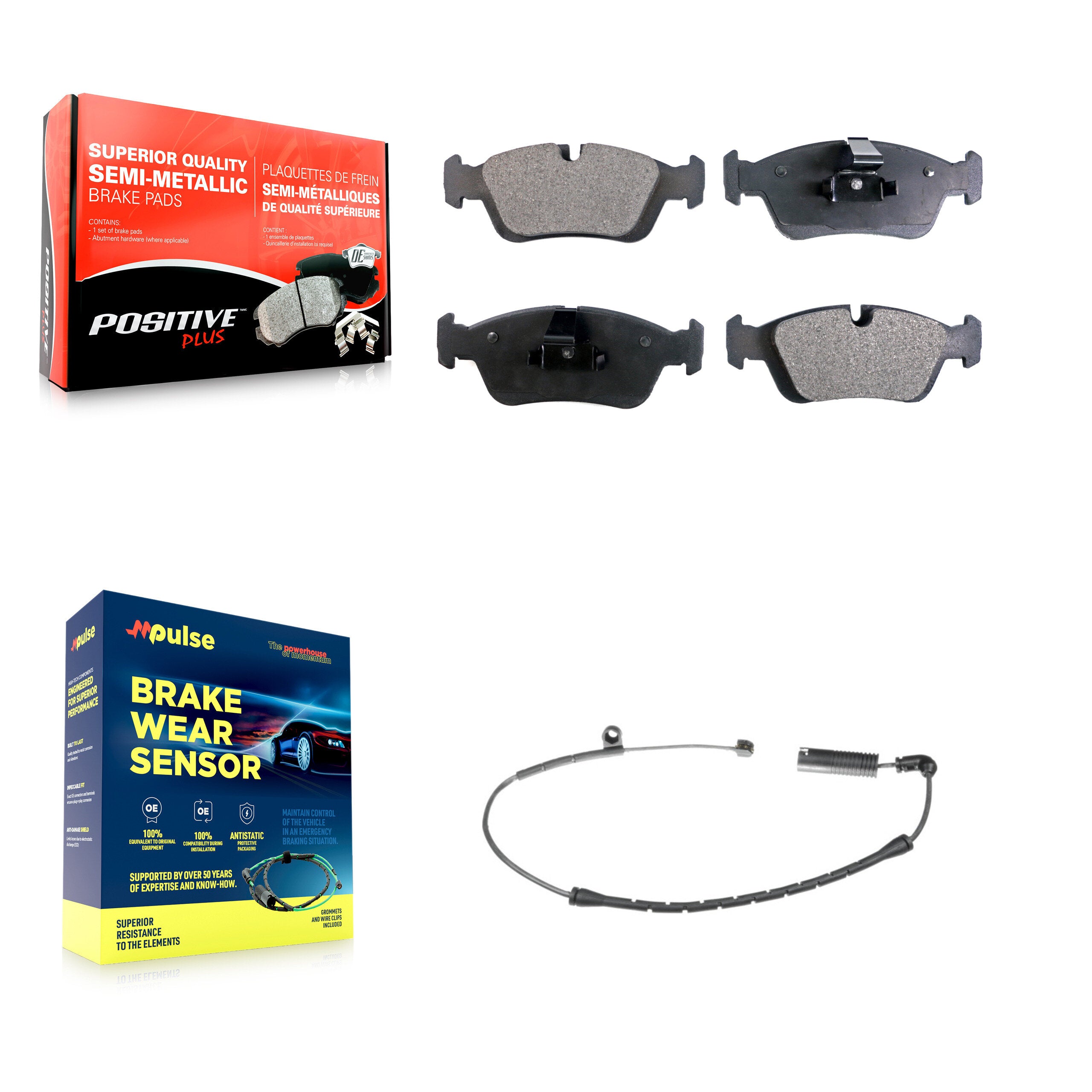 Positive Plus KPW-100609 Disc Brake Pad for 1999-2008 BMW Z4, BMW 320i and More - Front