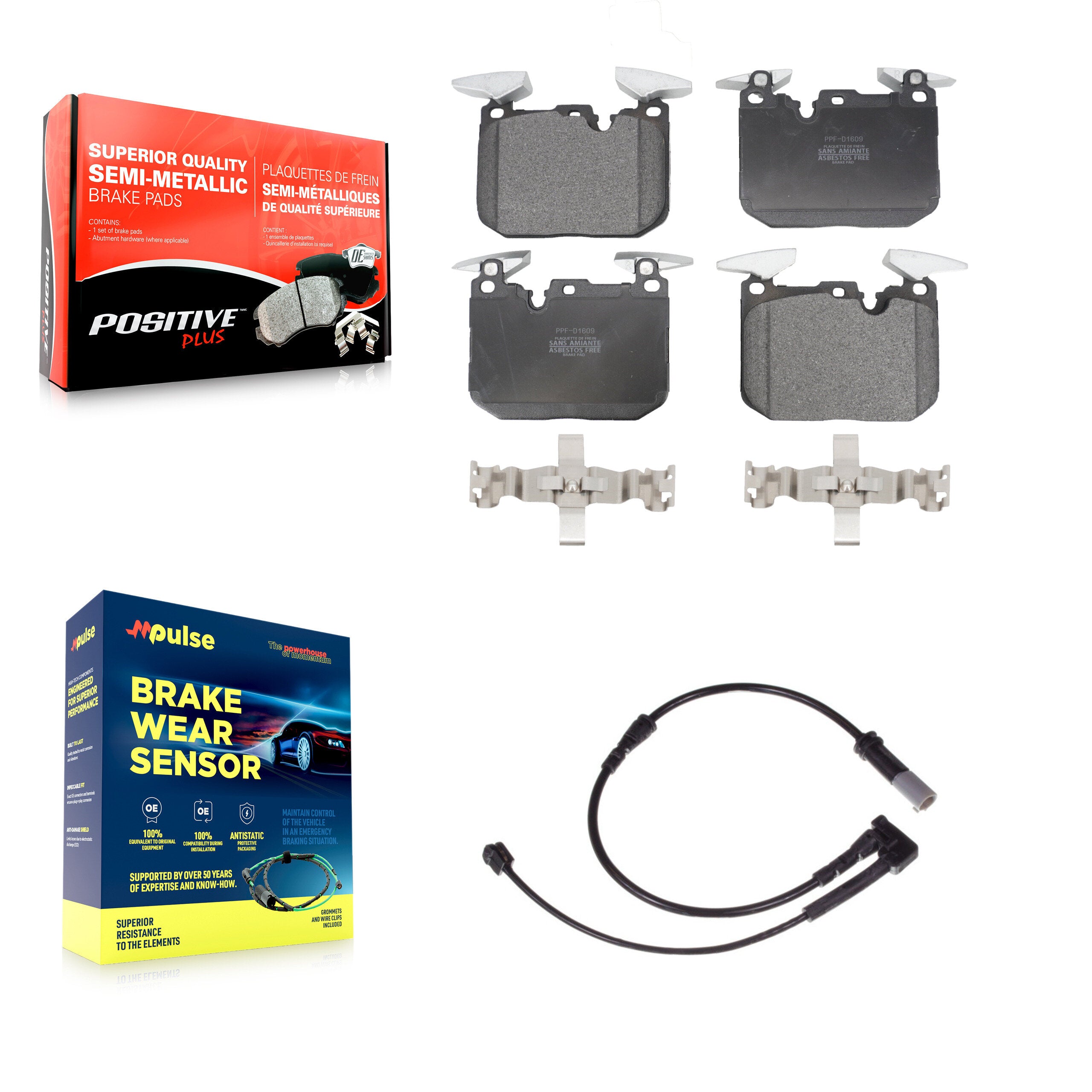Positive Plus KPW-100634 Disc Brake Pad for 2020 Mini Cooper - Front