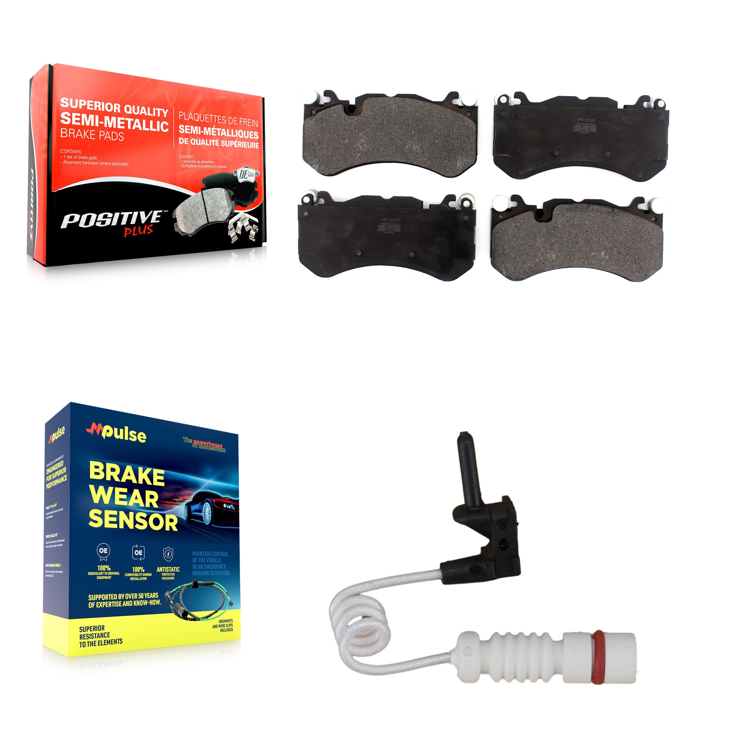 Positive Plus KPW-100641 Disc Brake Pad for 2014 Mercedes-Benz G63 AMG - Front