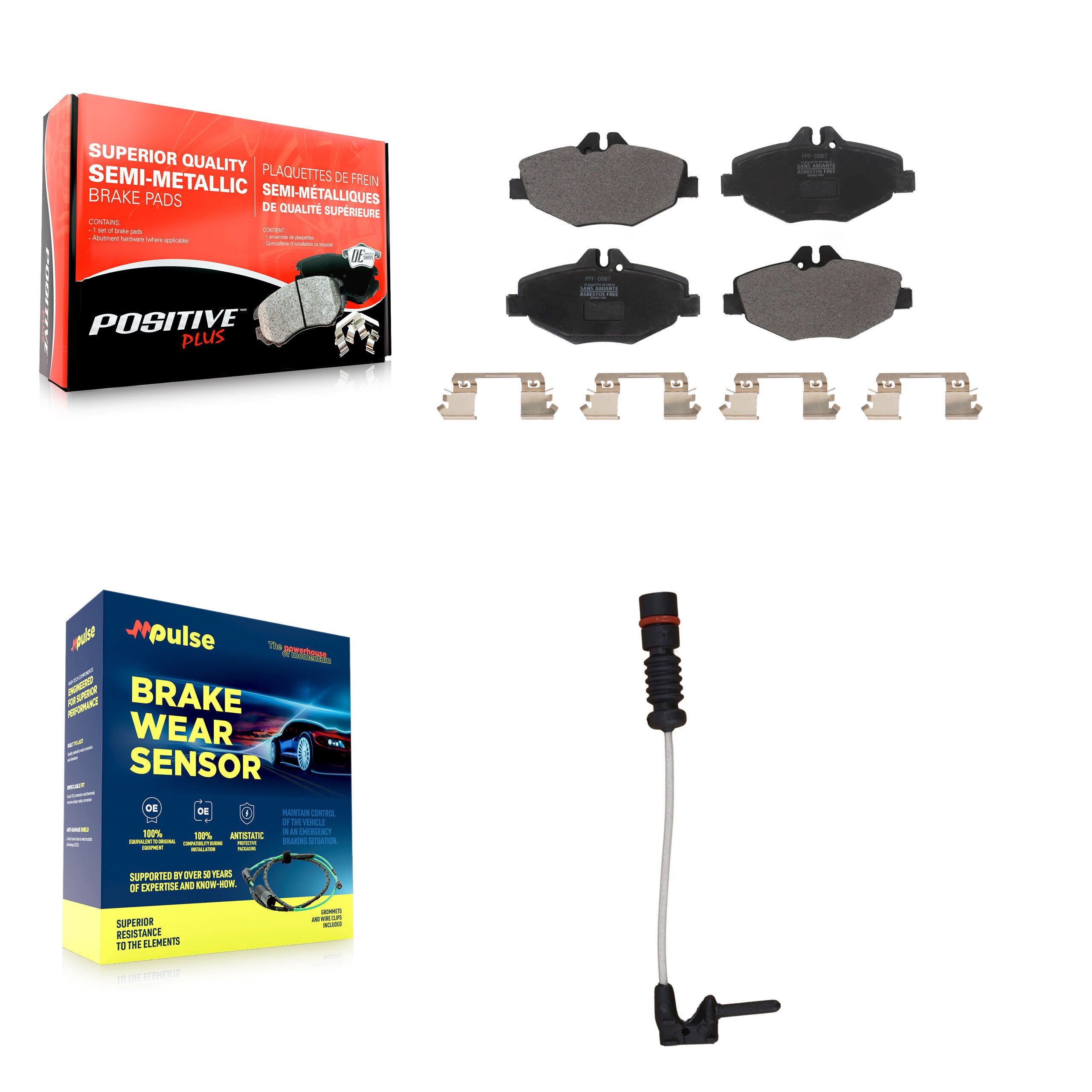 Positive Plus KPW-100650 Disc Brake Pad for 2003 Mercedes-Benz E320 - Front
