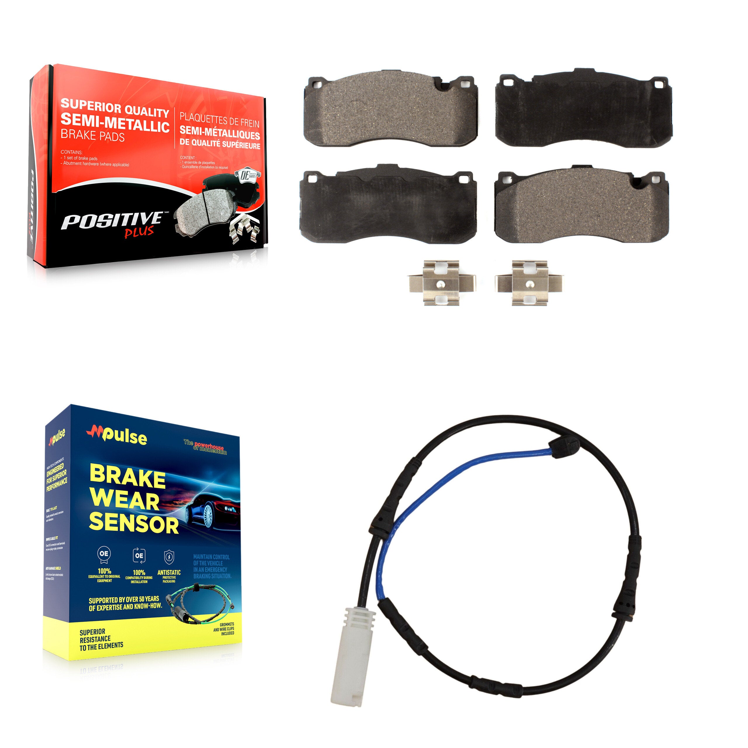 Positive Plus KPW-100651 Disc Brake Pad for 2011-2013 BMW 135i, BMW 135is - Front