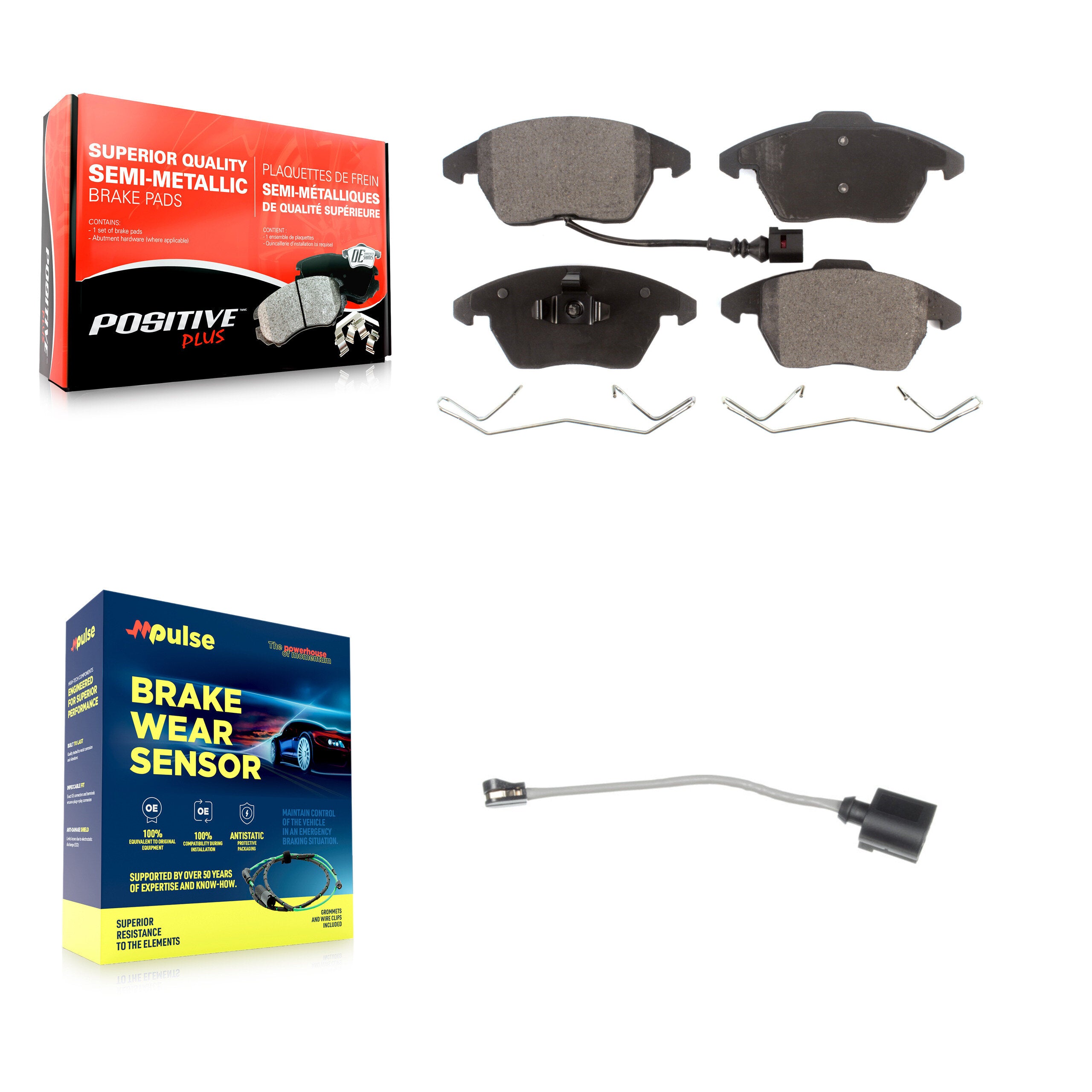 Positive Plus KPW-100655 Disc Brake Pad for 2013-2018 Volkswagen Jetta, Volkswagen Golf and More - Front