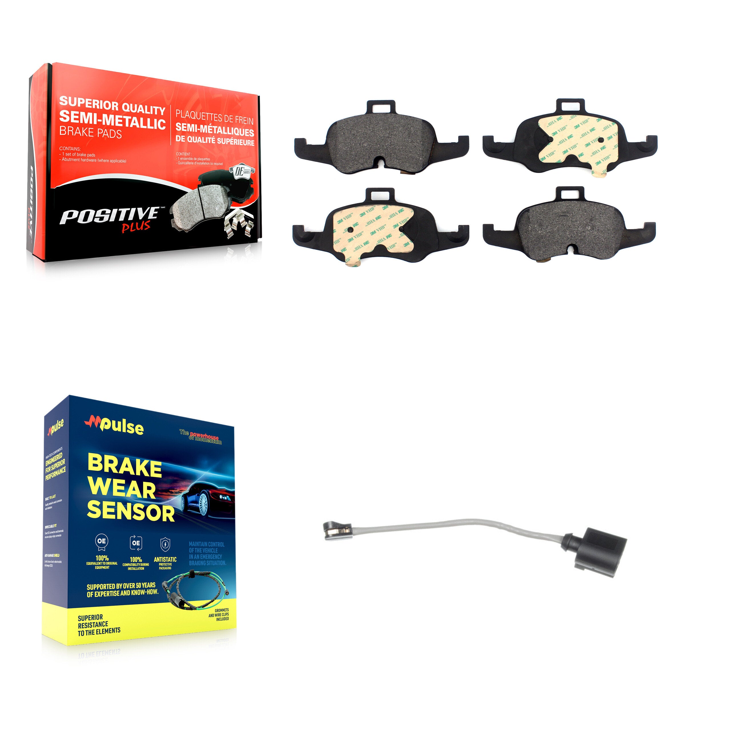 Positive Plus KPW-100660 Disc Brake Pad for 2017-2019 Audi TTS Quattro - Front