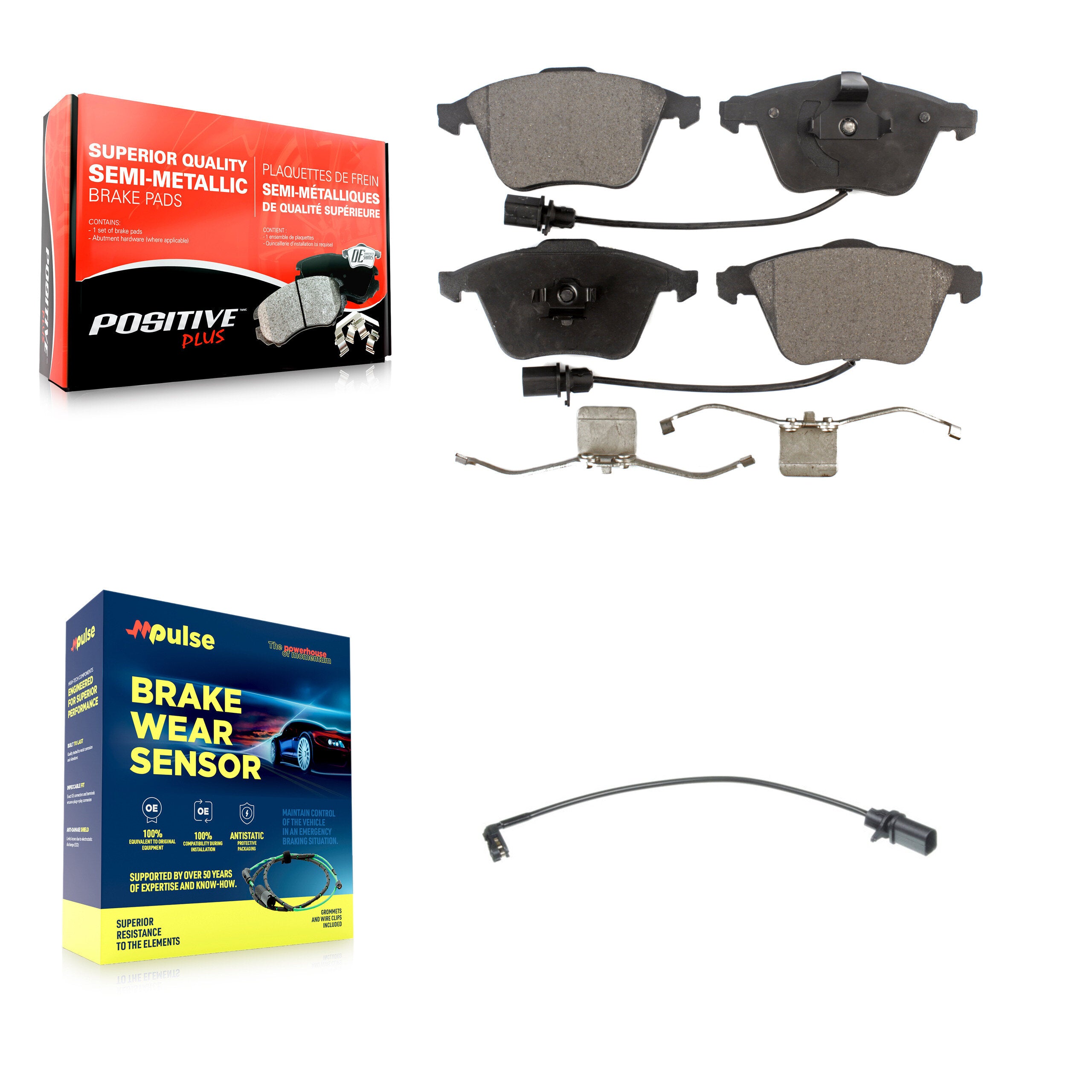 Positive Plus KPW-100672 Disc Brake Pad for 2008 Audi A4 Quattro, Audi S4 - Front