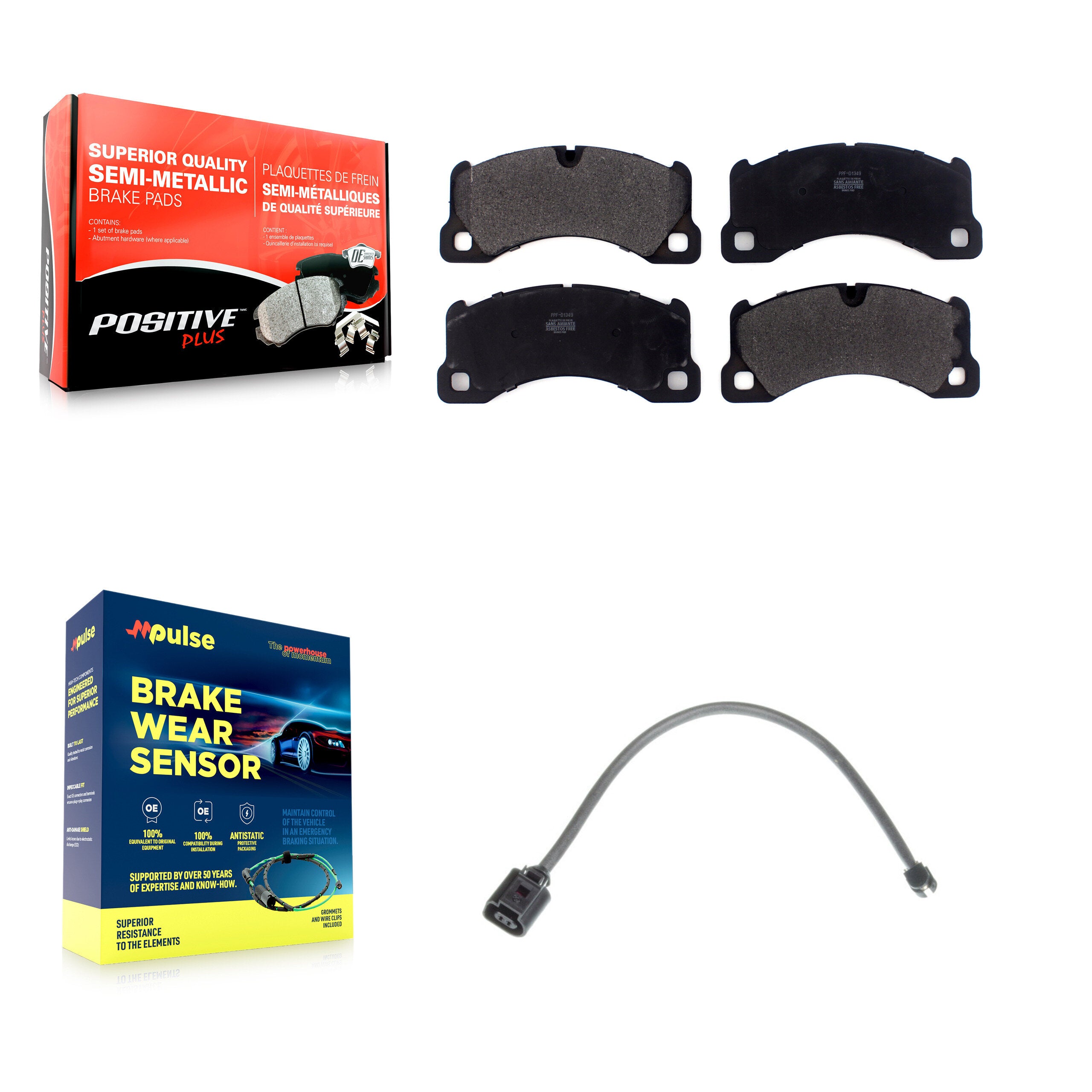 Positive Plus KPW-100690 Disc Brake Pad for 2013-2017 Volkswagen Touareg - Front