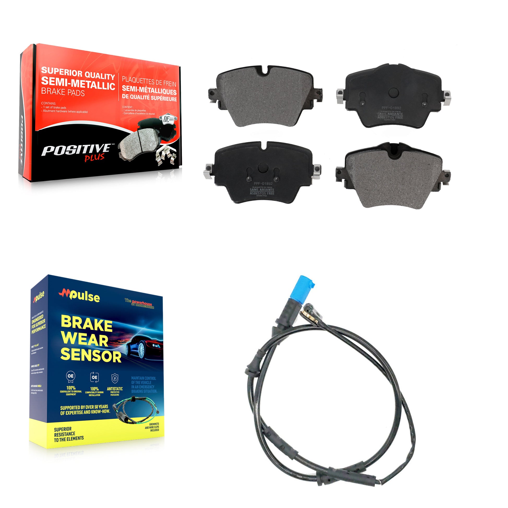Positive Plus KPW-100709 Disc Brake Pad for 2018-2021 BMW X3, BMW X4 - Front