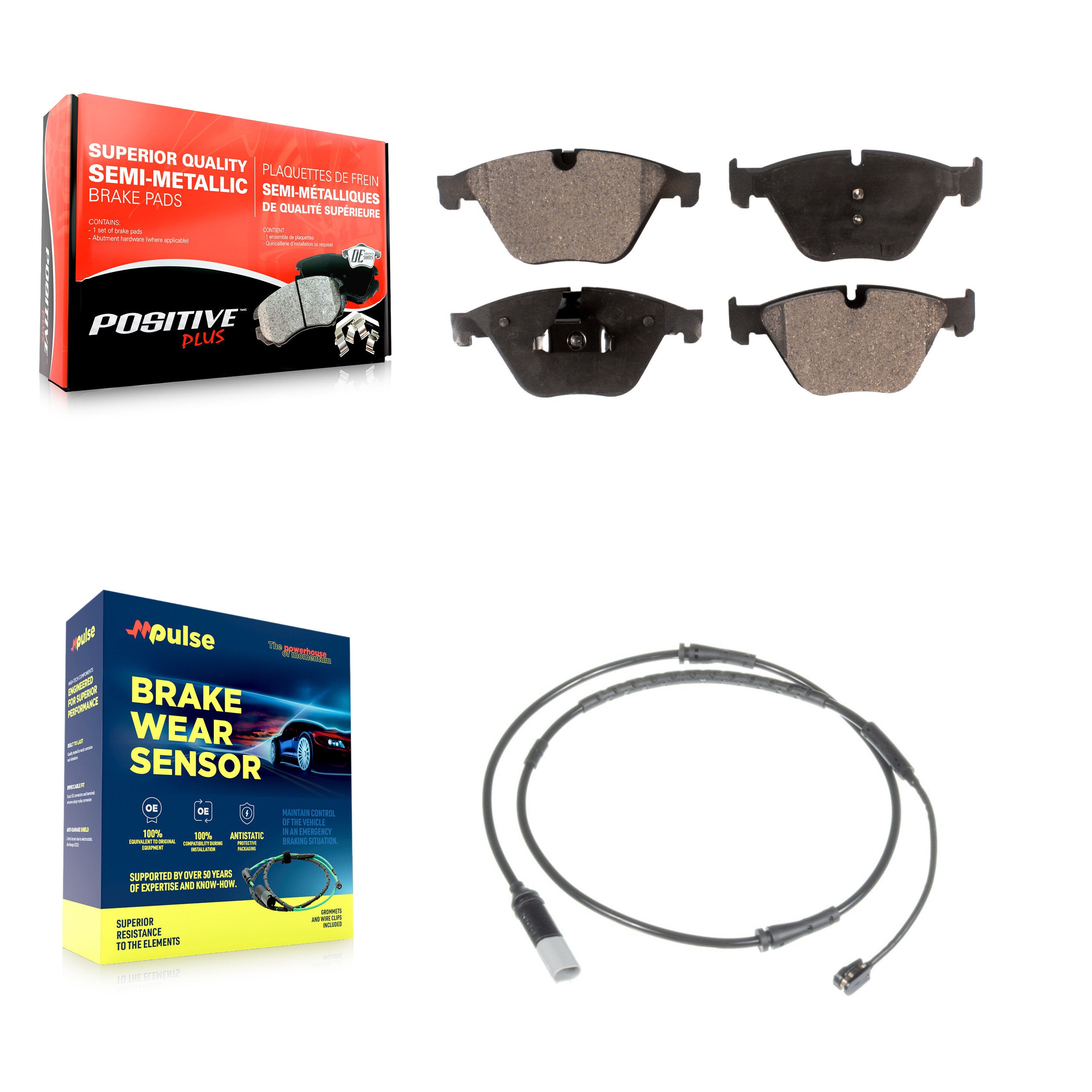 Positive Plus KPW-100712 Disc Brake Pad for 2011-2019 BMW 640i, BMW 640i Gran Coupe and More - Front