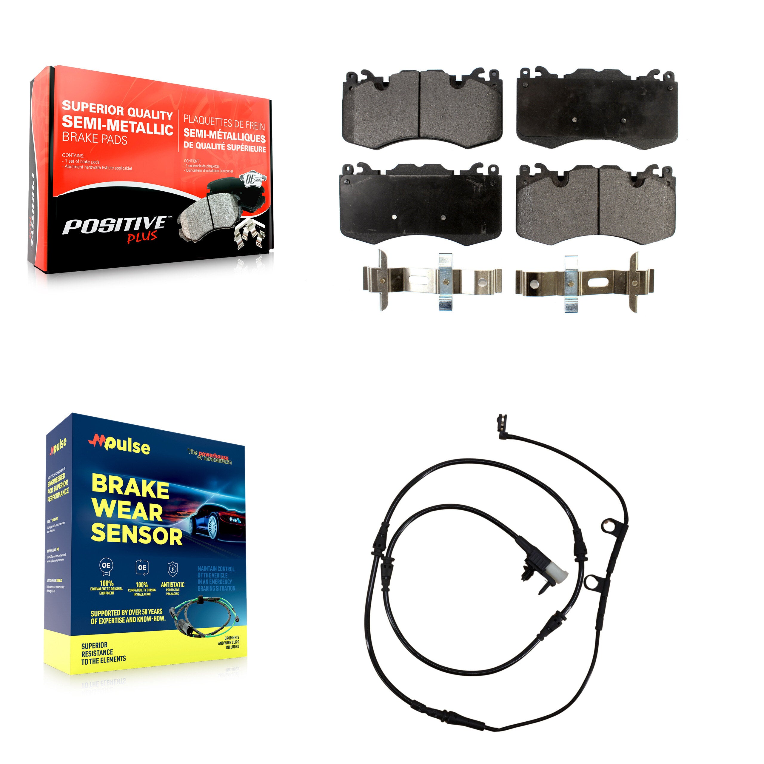 Positive Plus KPW-100716 Disc Brake Pad for 2013-2019 Land Rover Range Rover Sport, Land Rover Range Rover - Front