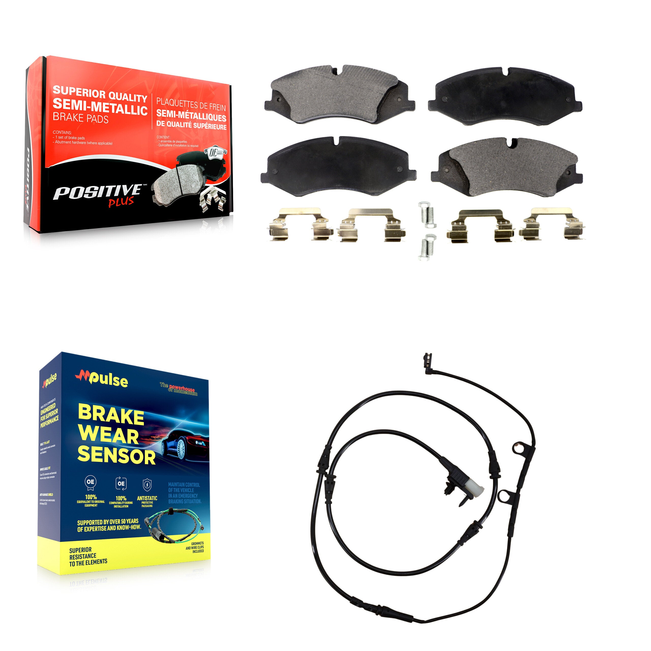 Positive Plus KPW-100719 Disc Brake Pad for 2016-2017 Land Rover Range Rover, Land Rover Range Rover Sport - Front