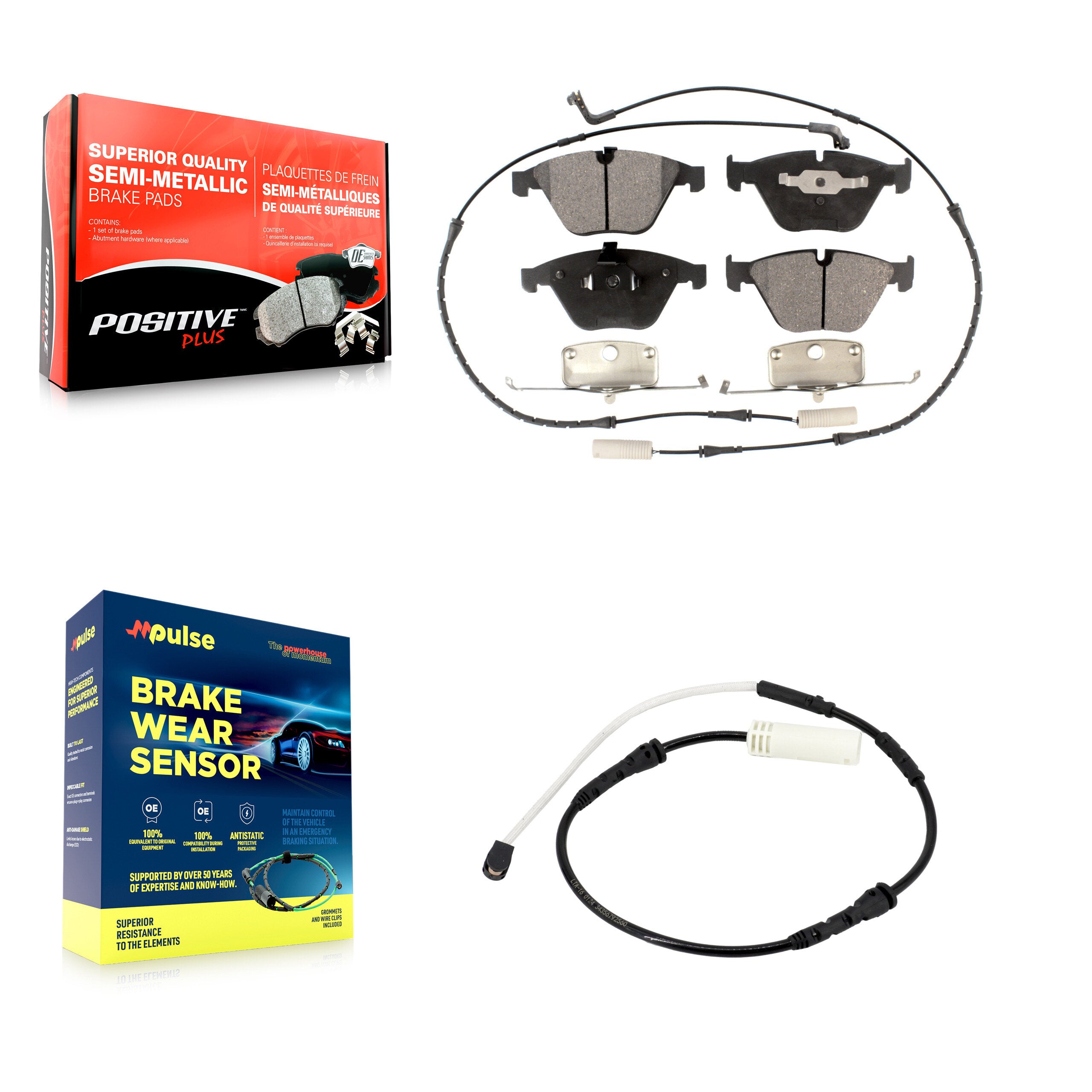 Positive Plus KPW-100723 Disc Brake Pad for 2010-2013 BMW 328i, BMW 335i and More - Front