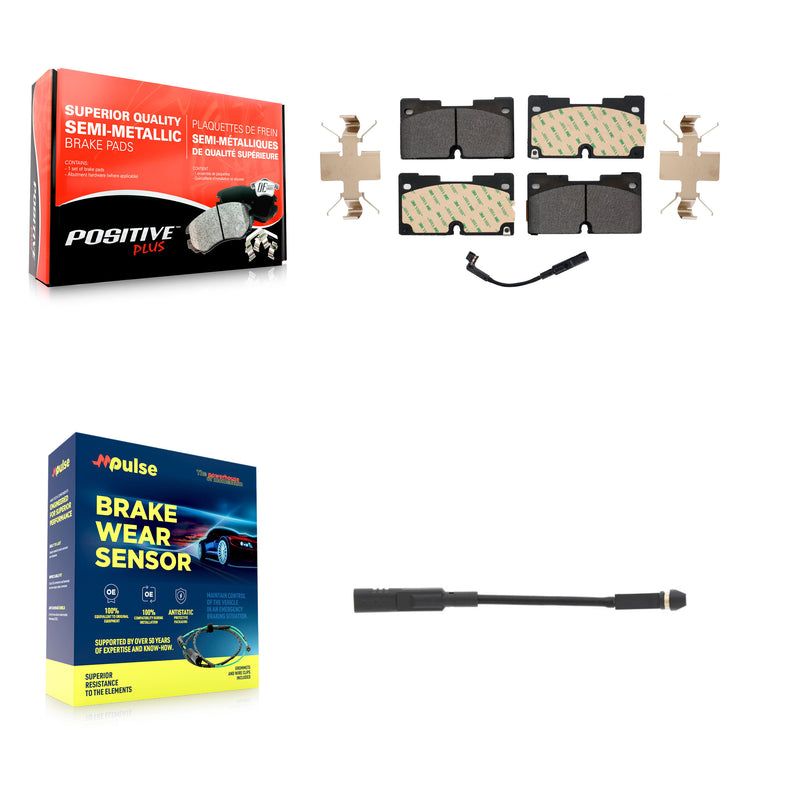Positive Plus KPW-100744 Disc Brake Pad for 2019-2024 Chevrolet Silverado 1500, Chevrolet Silverado 1500 LTD and More - Front