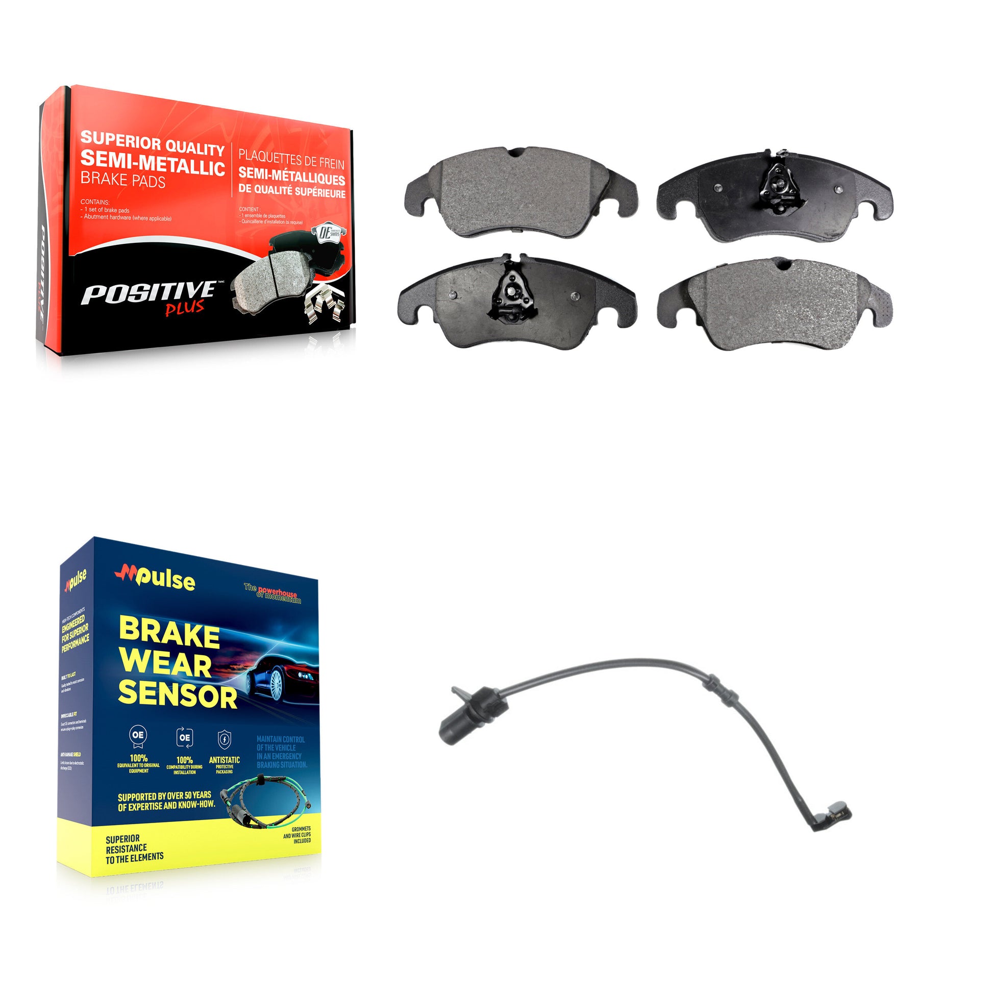 Positive Plus KPW-100758 Disc Brake Pad for 2012-2015 Audi A6 Quattro, Audi A7 Quattro - Front