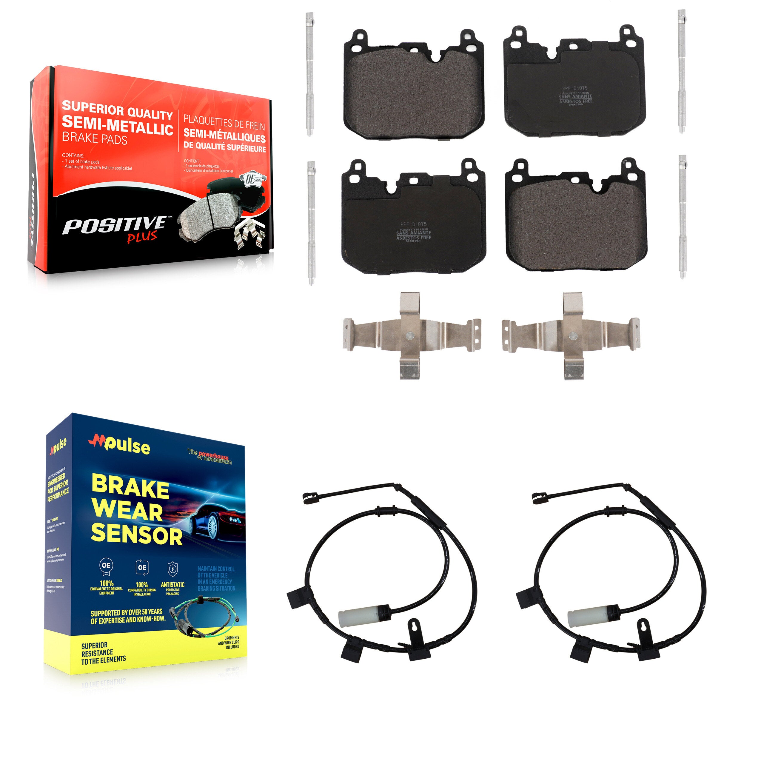 Positive Plus KPW-100772 Disc Brake Pad for 2015 Mini Cooper - Front