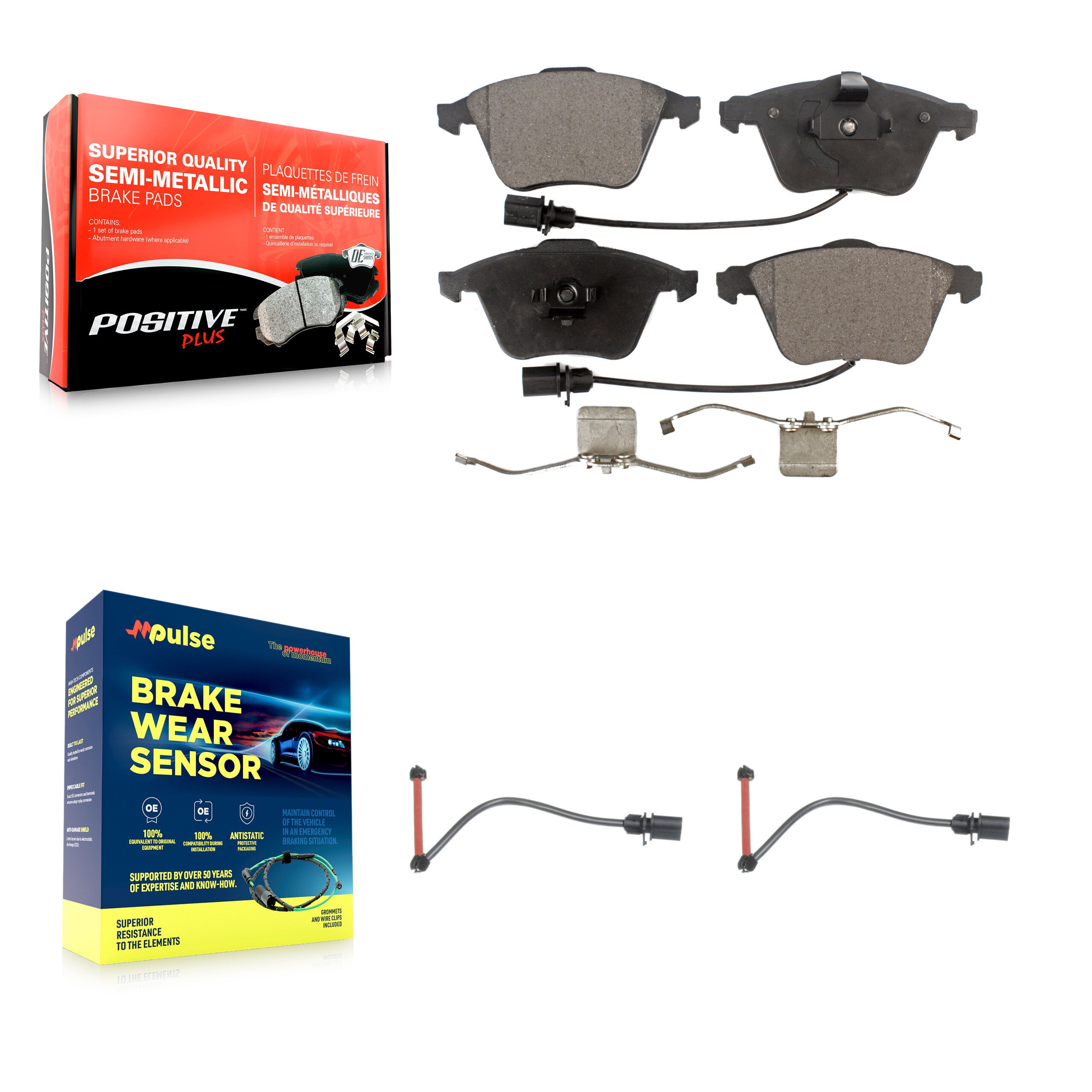 Positive Plus KPW-100798 Disc Brake Pad for 2011 Audi A6 Quattro - Front