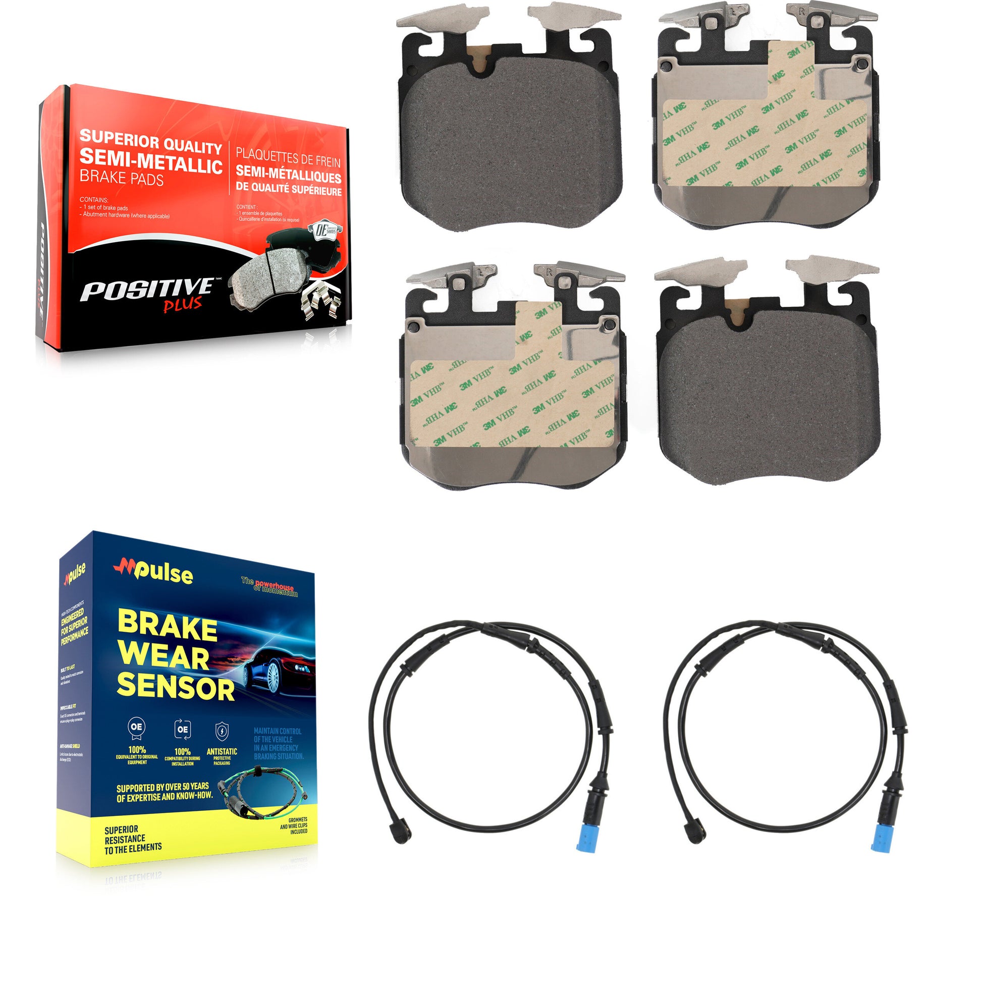 Positive Plus KPW-100808 Disc Brake Pad for 2019-2021 BMW X5, BMW X6, BMW X7 - Front